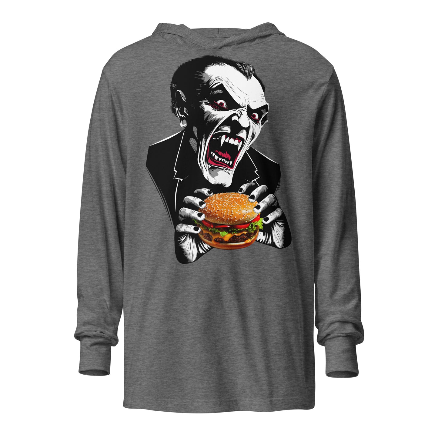 Count Cheese Burger Hooded long-sleeve tee