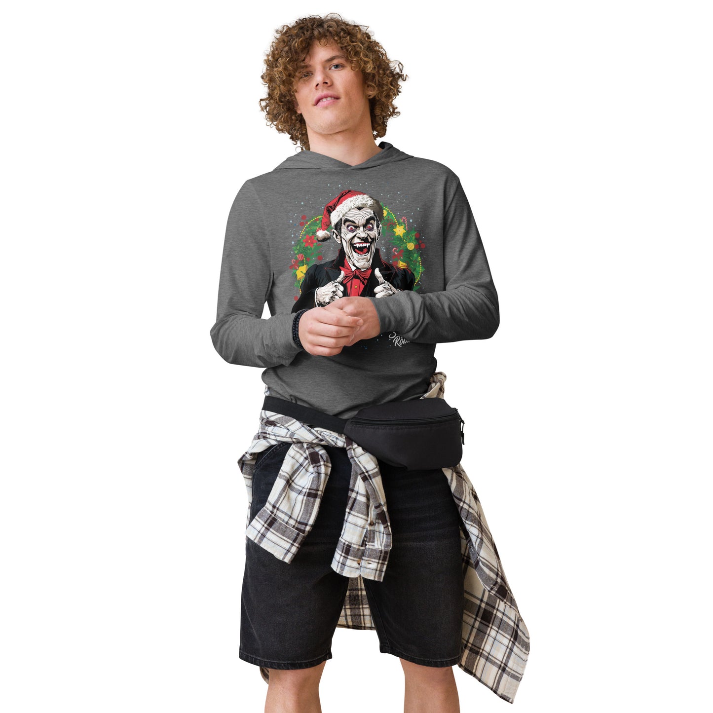 Festive Dracula Hooded long-sleeve tee