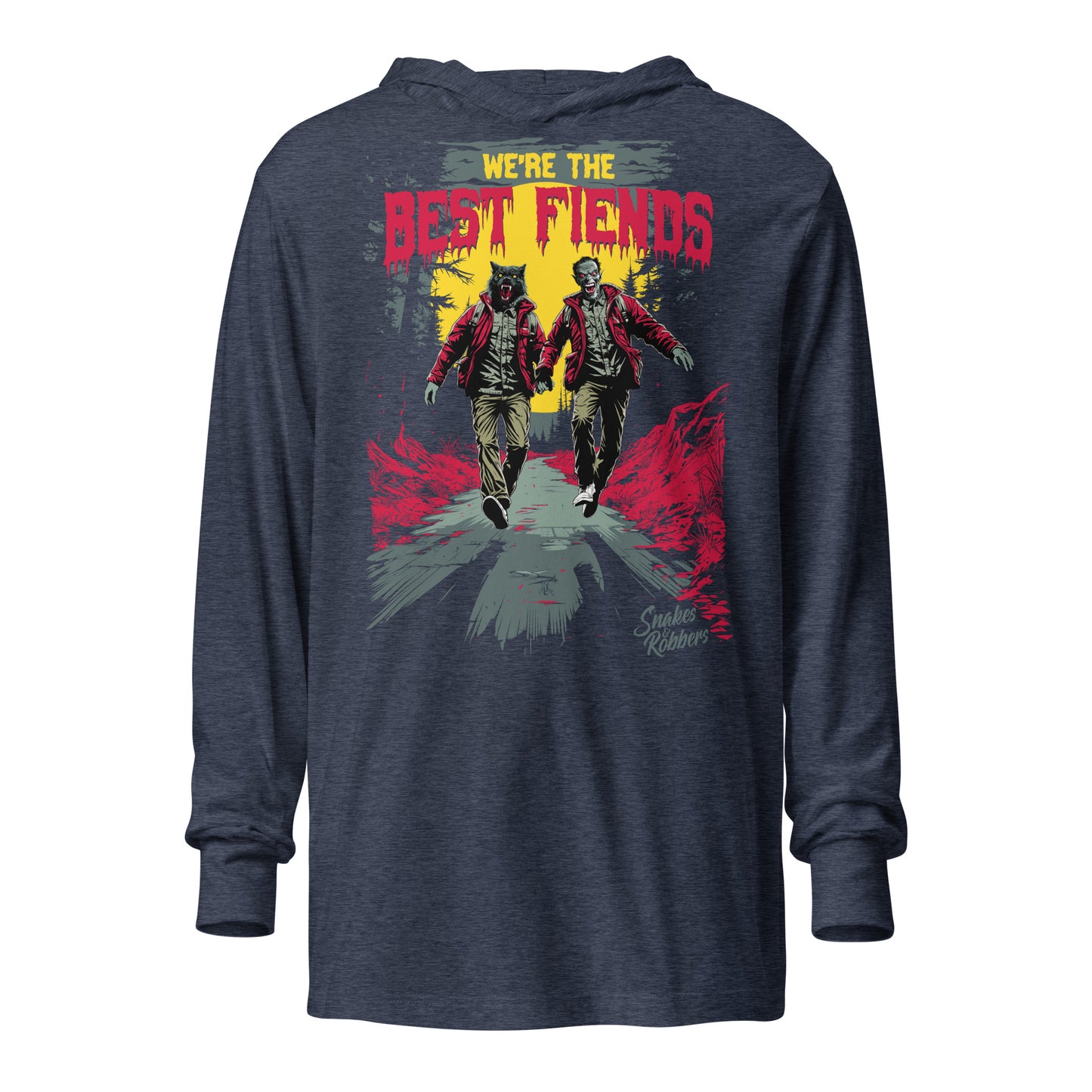 We're the Best Fiends Hooded long-sleeve tee