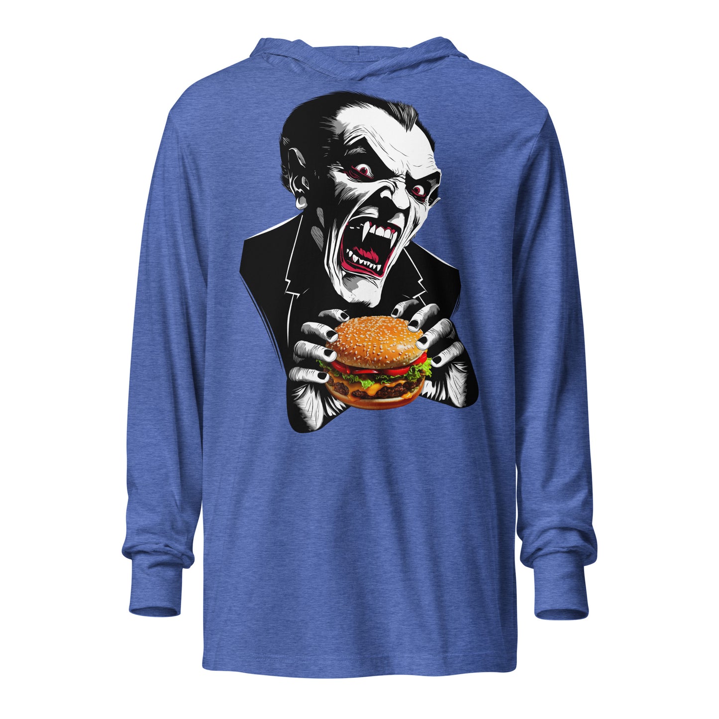 Count Cheese Burger Hooded long-sleeve tee