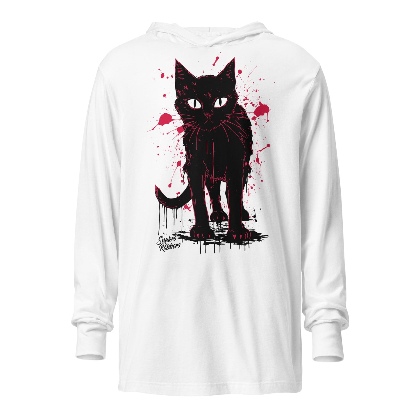 Cursed Cat Hooded long-sleeve tee