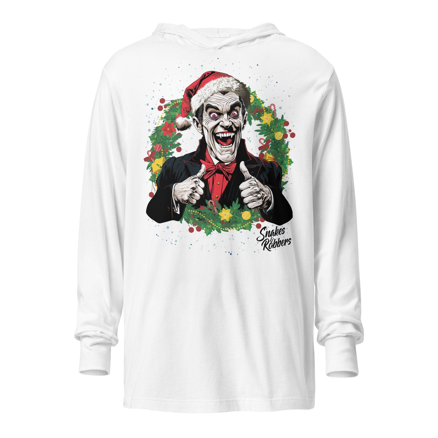 Festive Dracula Hooded long-sleeve tee