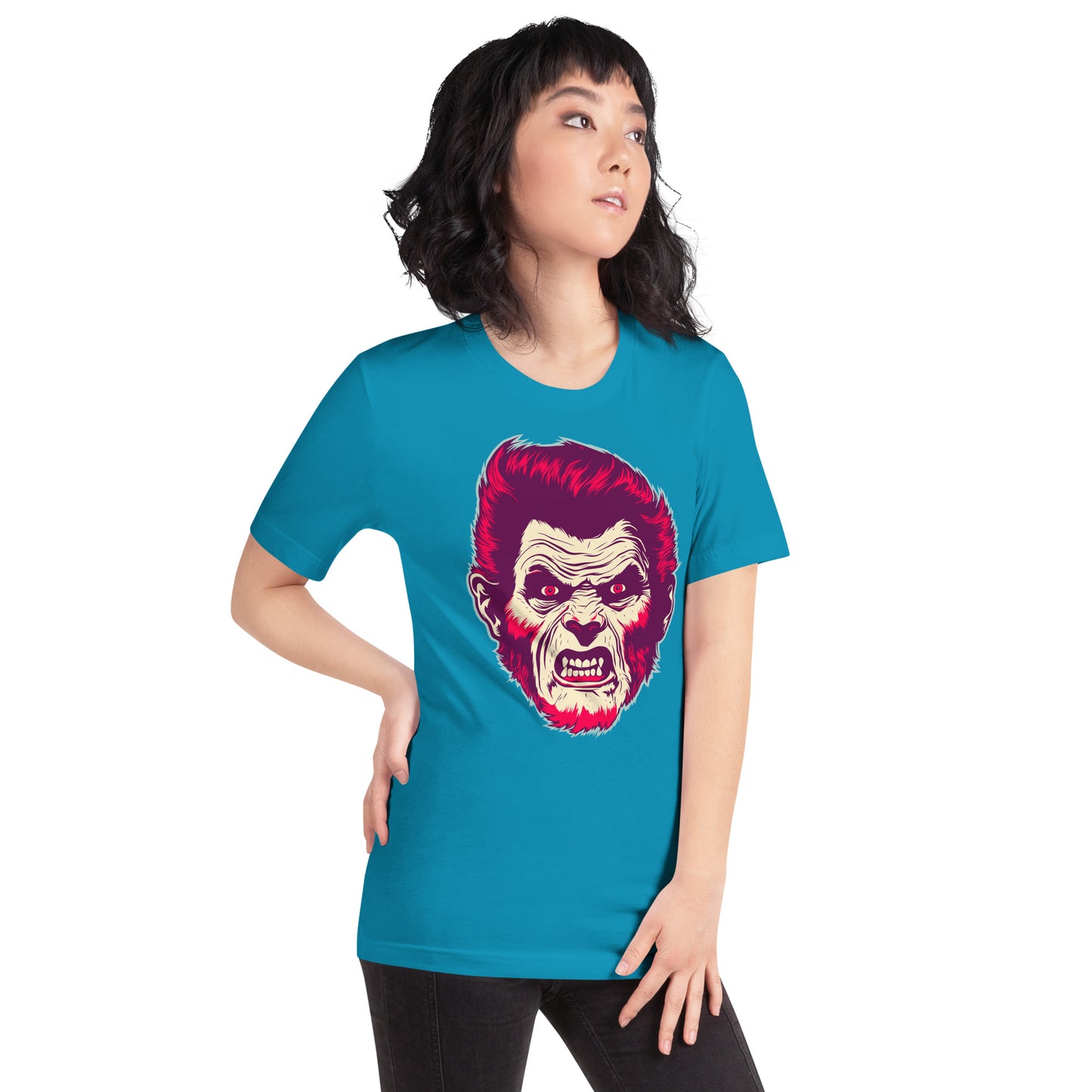 Aqua Wolfman Unisex Retail Fit T-shirt