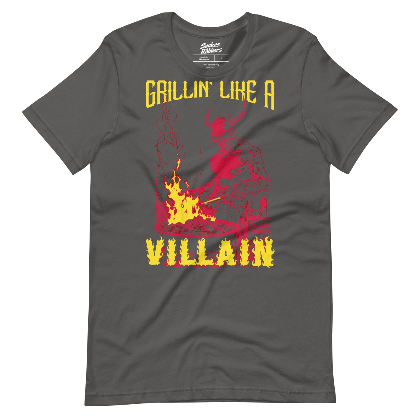 Grillin' like a Villain Devil Unisex Retail Fit T-Shirt