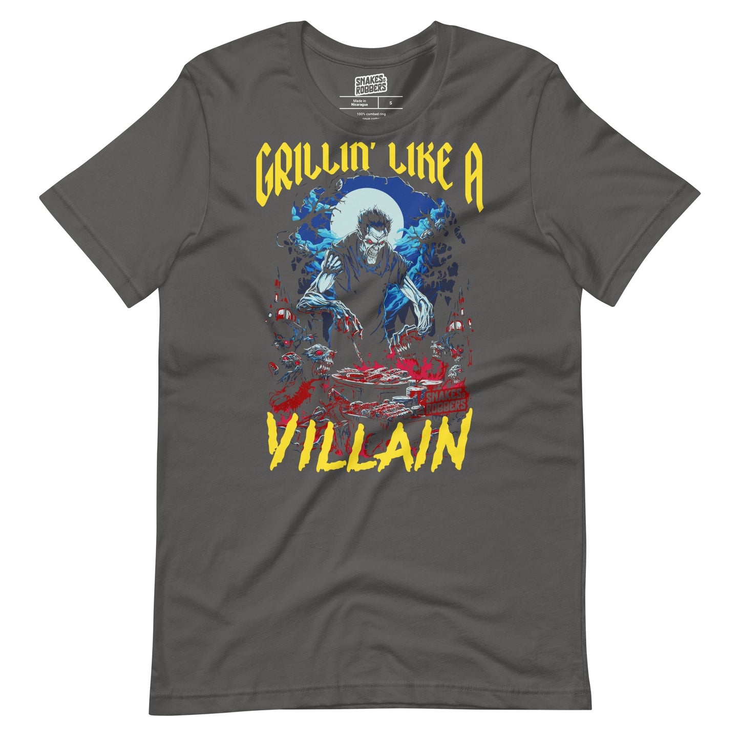 Grillin' like a Villain Ghoul Unisex Retail Fit T-Shirt