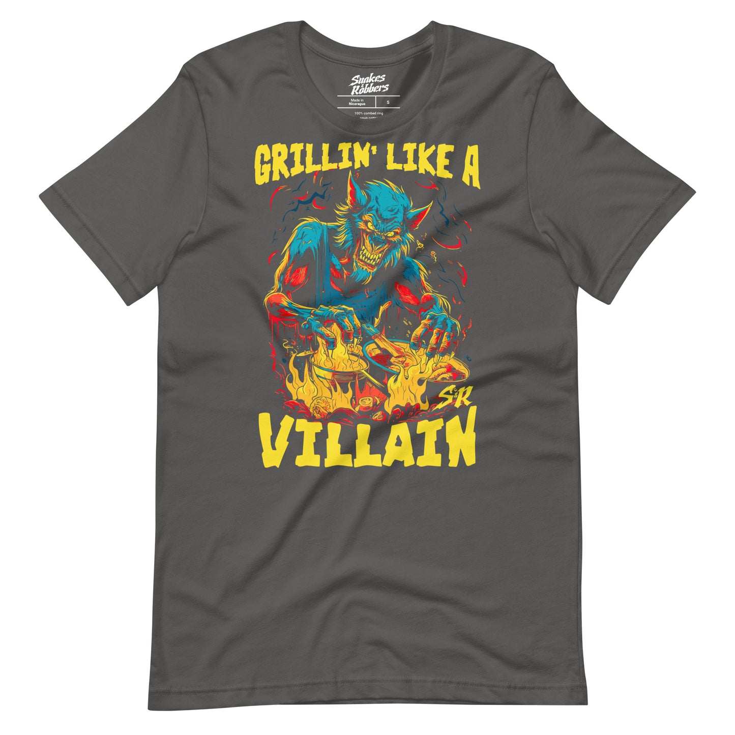 Grillin' like a Villain Werewolf Unisex Retail Fit T-Shirt