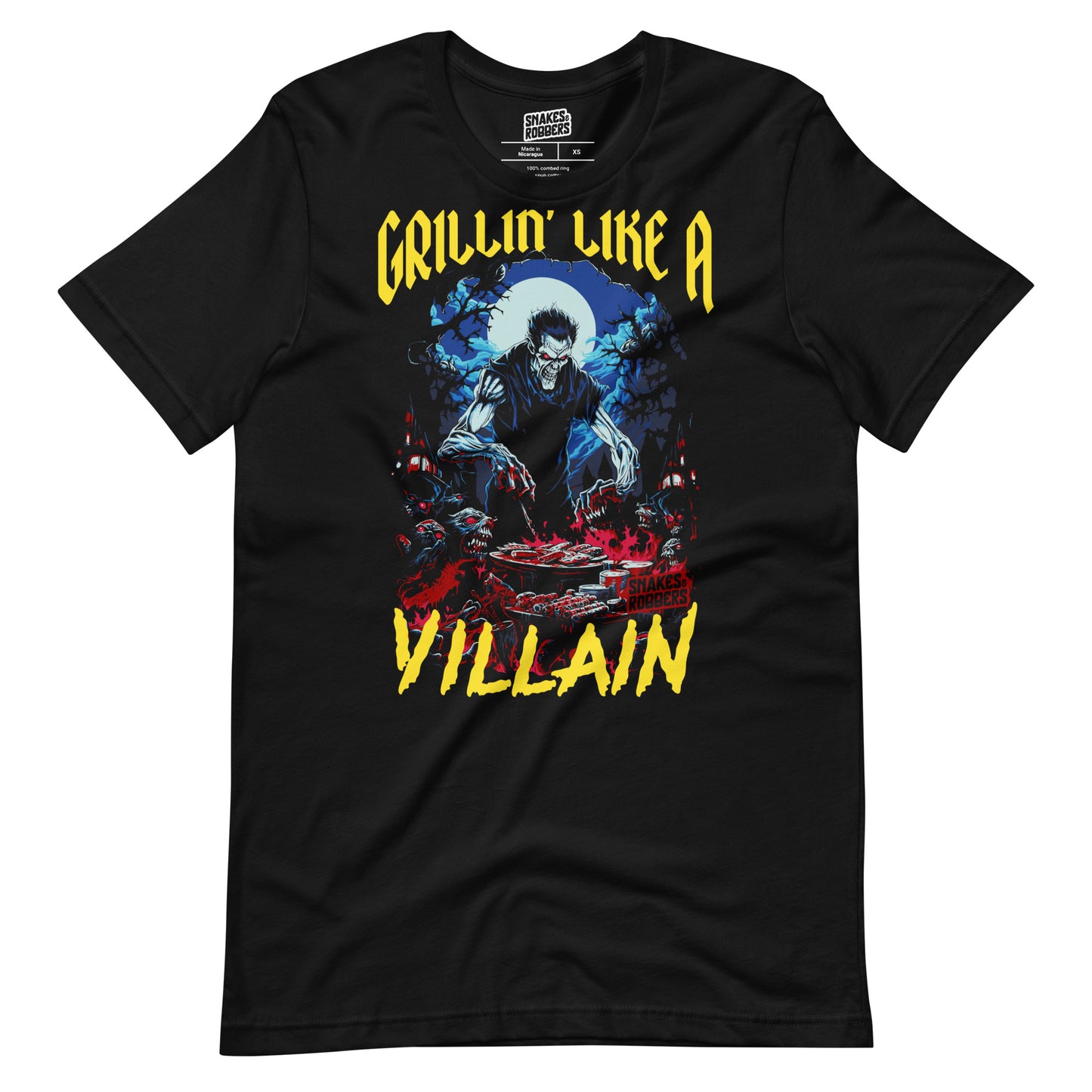 Grillin' like a Villain Ghoul Unisex Retail Fit T-Shirt