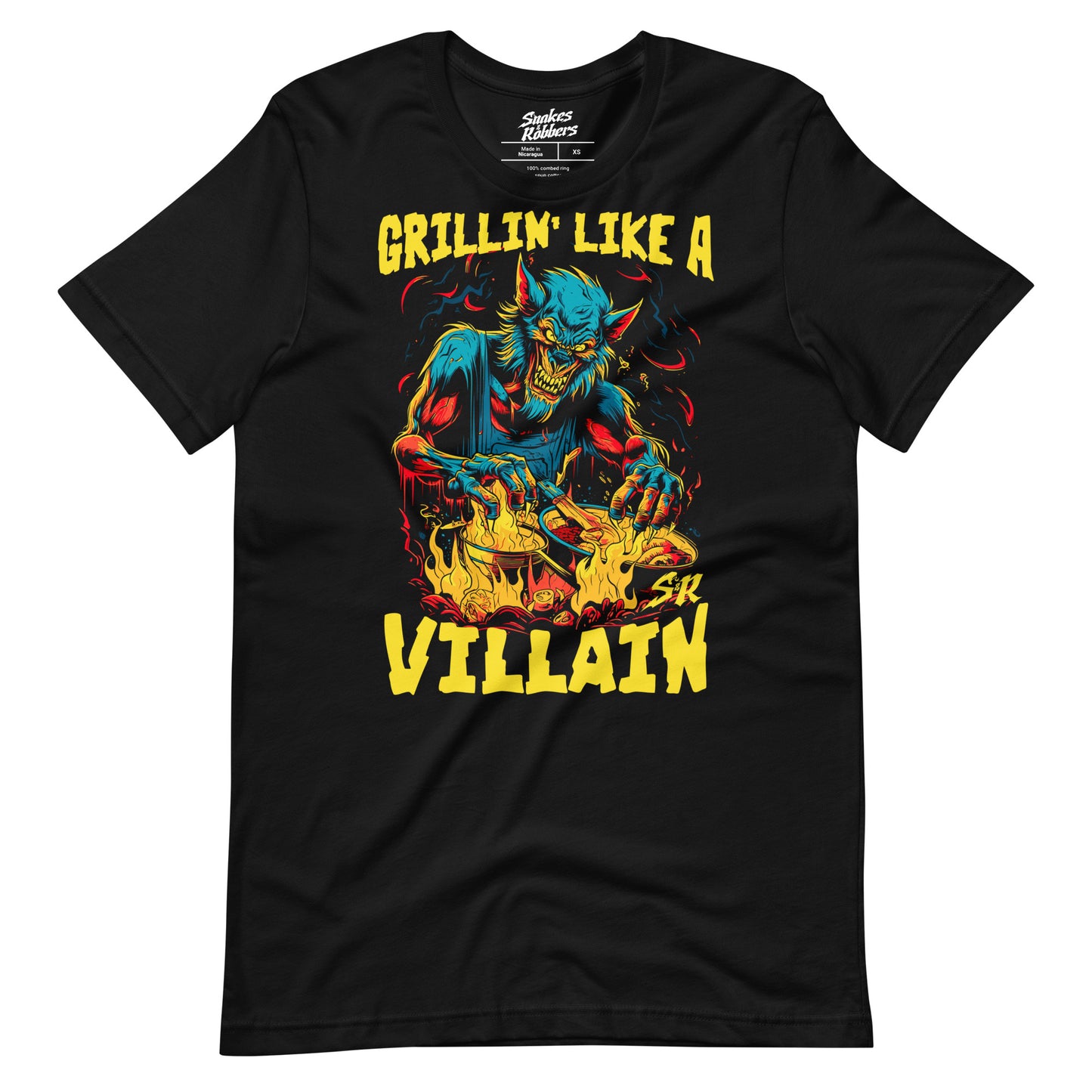 Grillin' like a Villain Werewolf Unisex Retail Fit T-Shirt