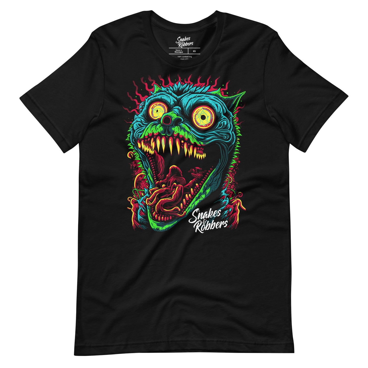 Psychedelic Monster Cat Unisex Retail Fit T-Shirt