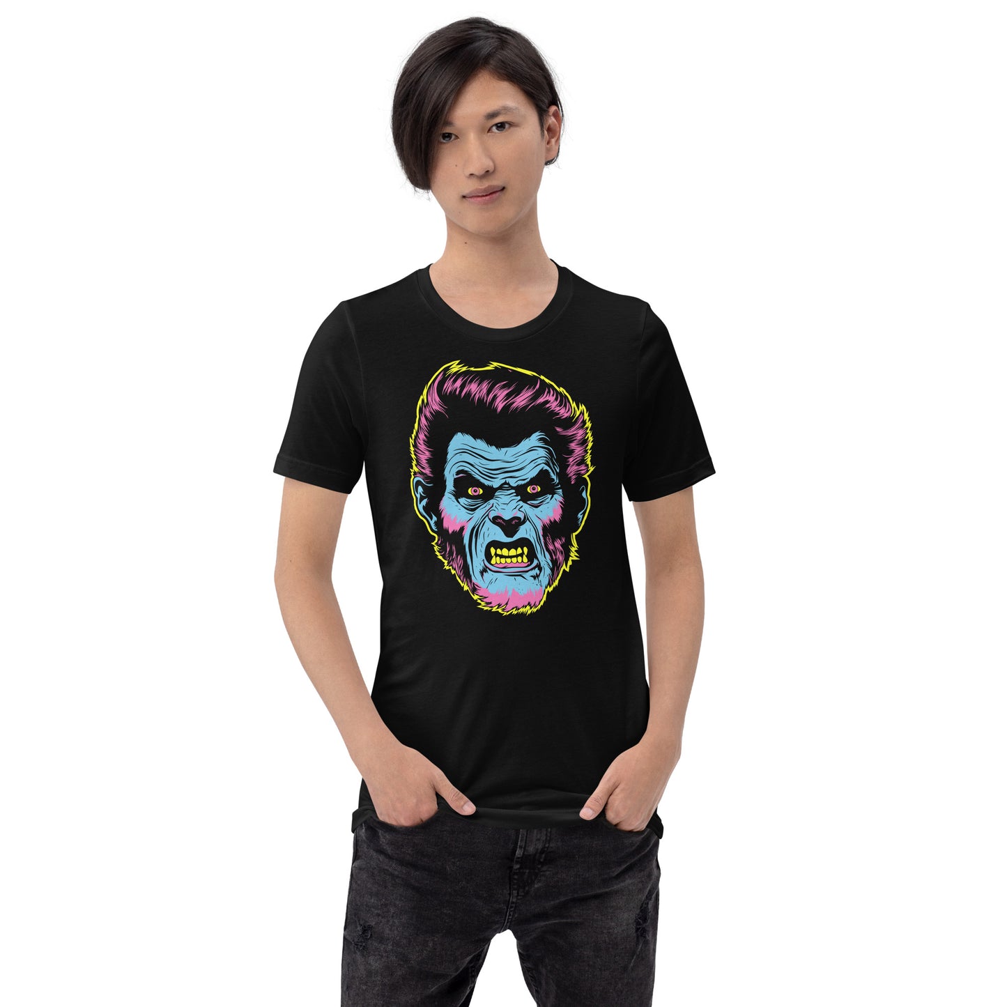 Black Wolfman Unisex Retail Fit T-shirt