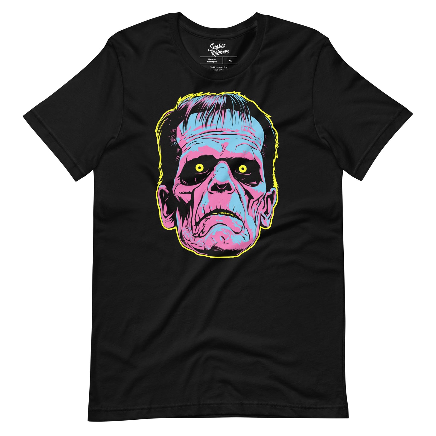 Black Frankenstein's Monster Unisex Retail Fit T-shirt