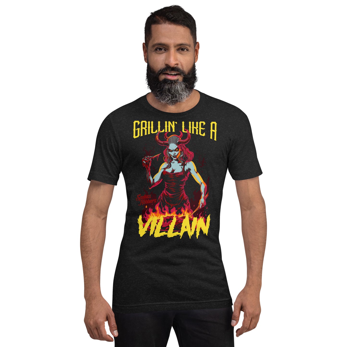 Grillin' Like a Villain Demoness Unisex Retail Fit T-Shirt