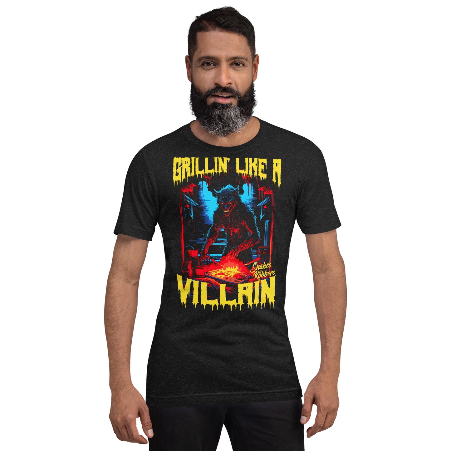 Grillin' like a Villain Werewolf Unisex Retail Fit T-Shirt