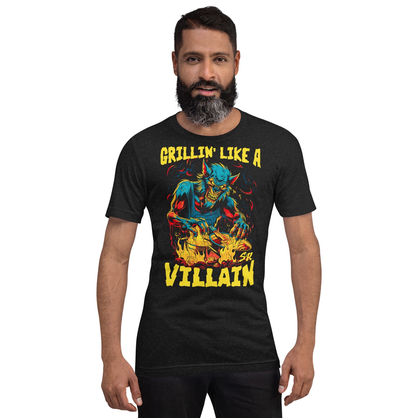 Grillin' like a Villain Werewolf Unisex Retail Fit T-Shirt