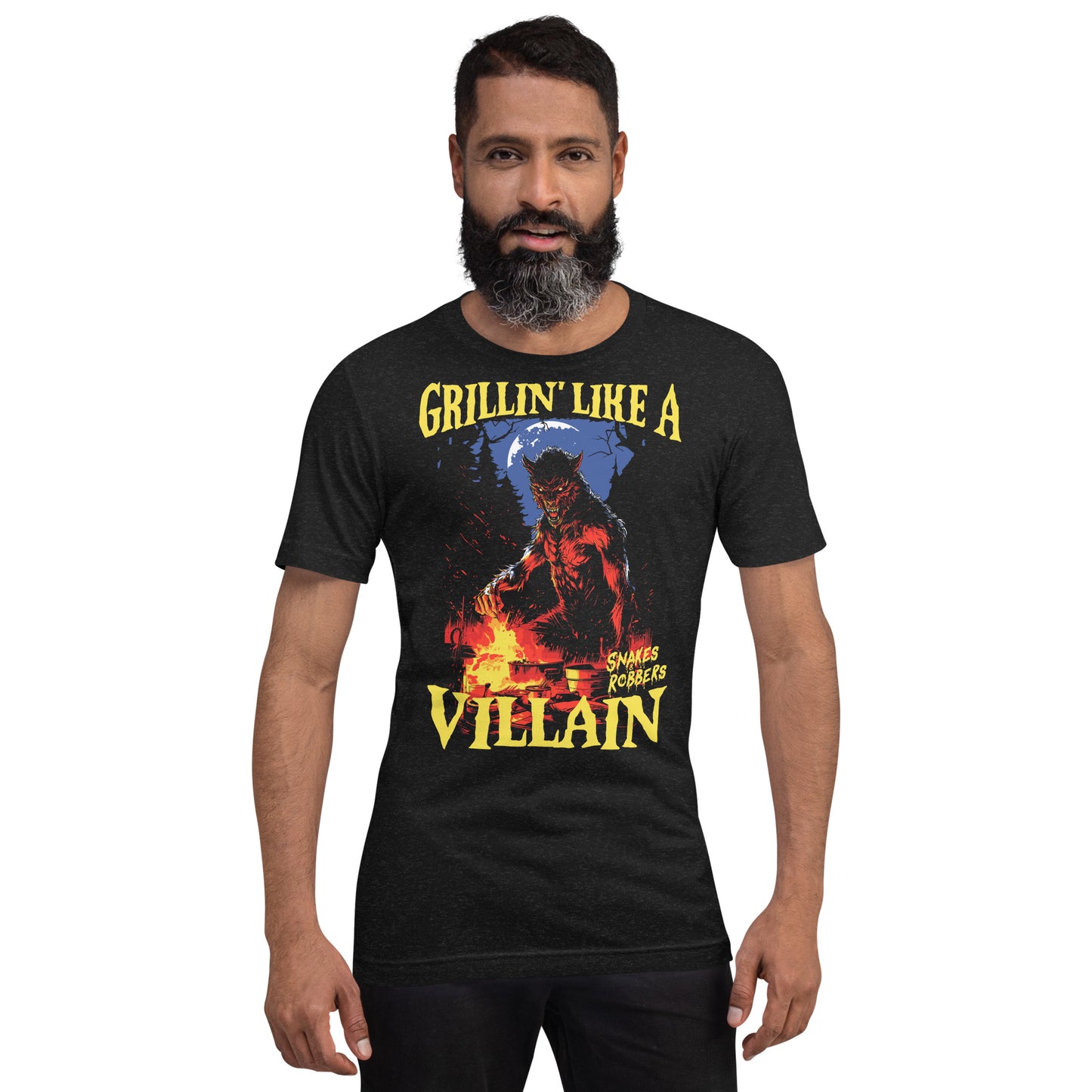 Grillin' like a Villain Werewolf Unisex Retail Fit T-Shirt