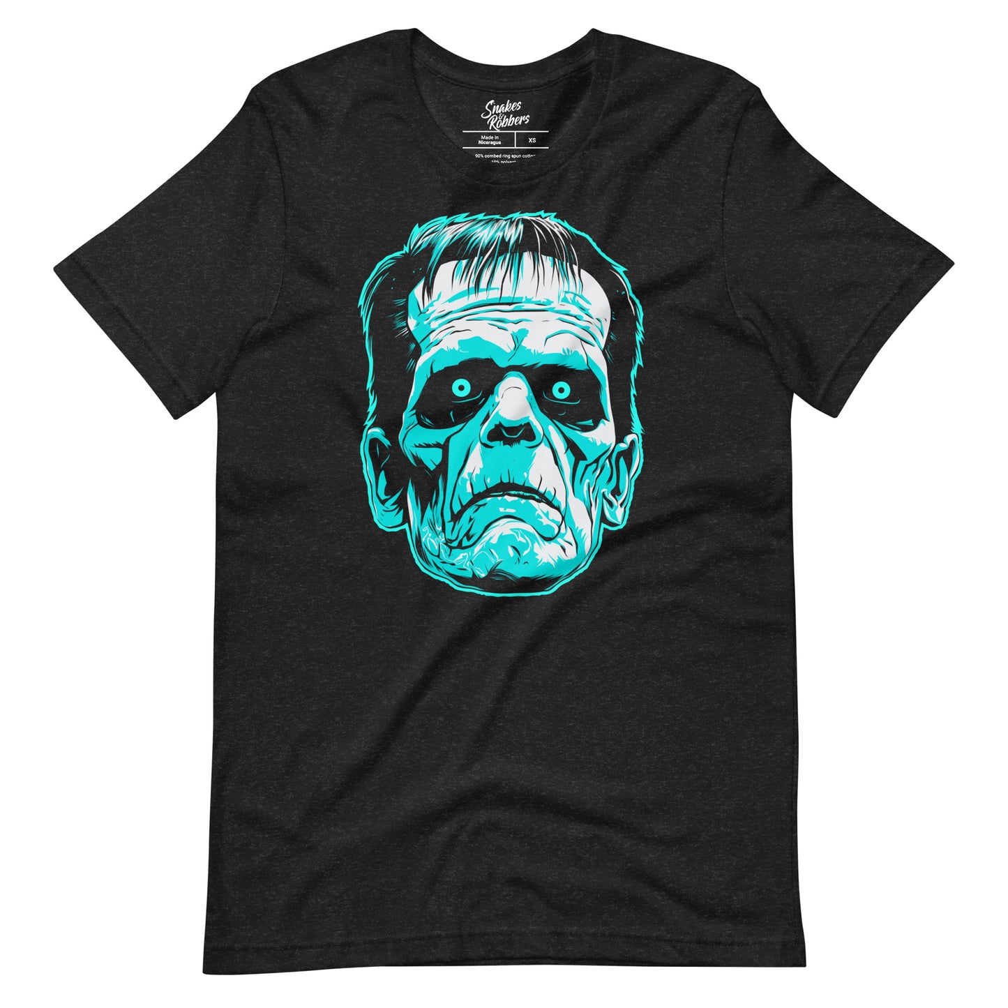 Black Heather Frankenstein's Monster Unisex Retail Fit T-shirt