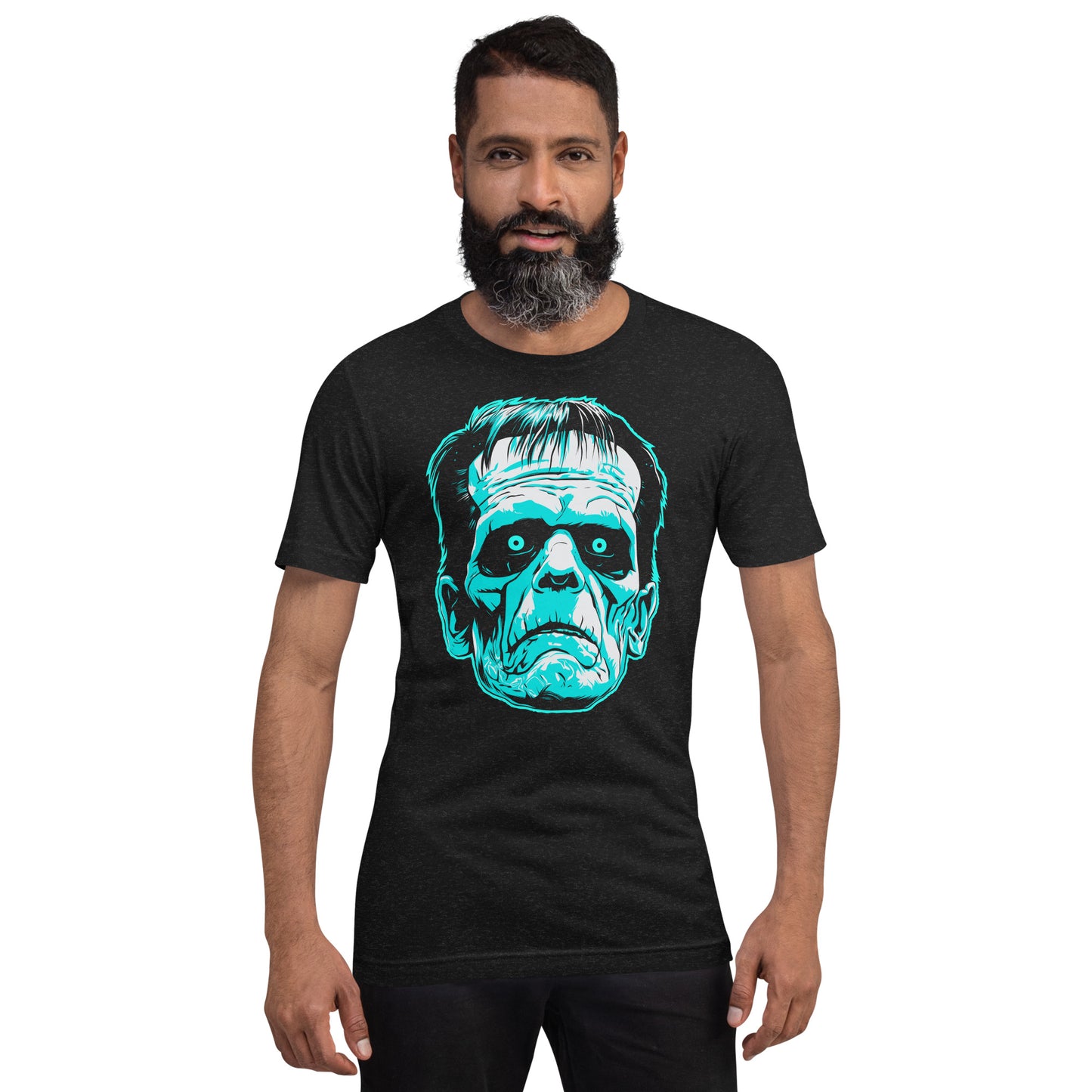 Black Heather Frankenstein's Monster Unisex Retail Fit T-shirt