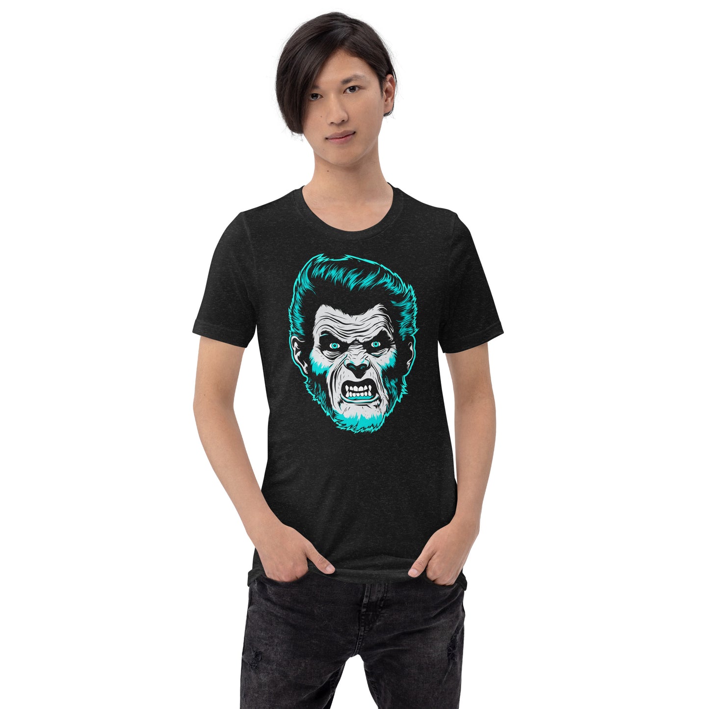 Black Heather Wolfman Unisex Retail Fit T-shirt