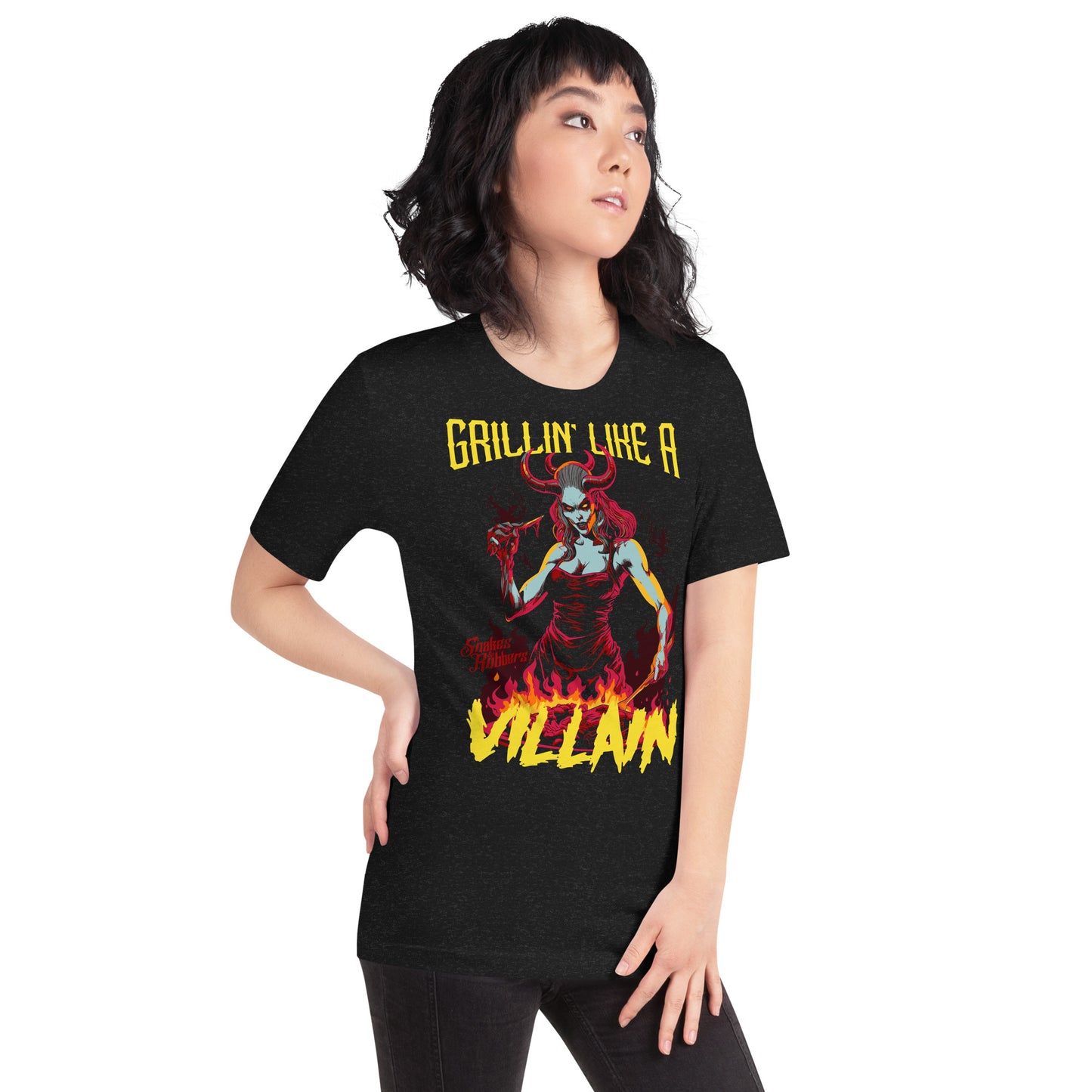 Grillin' Like a Villain Demoness Unisex Retail Fit T-Shirt