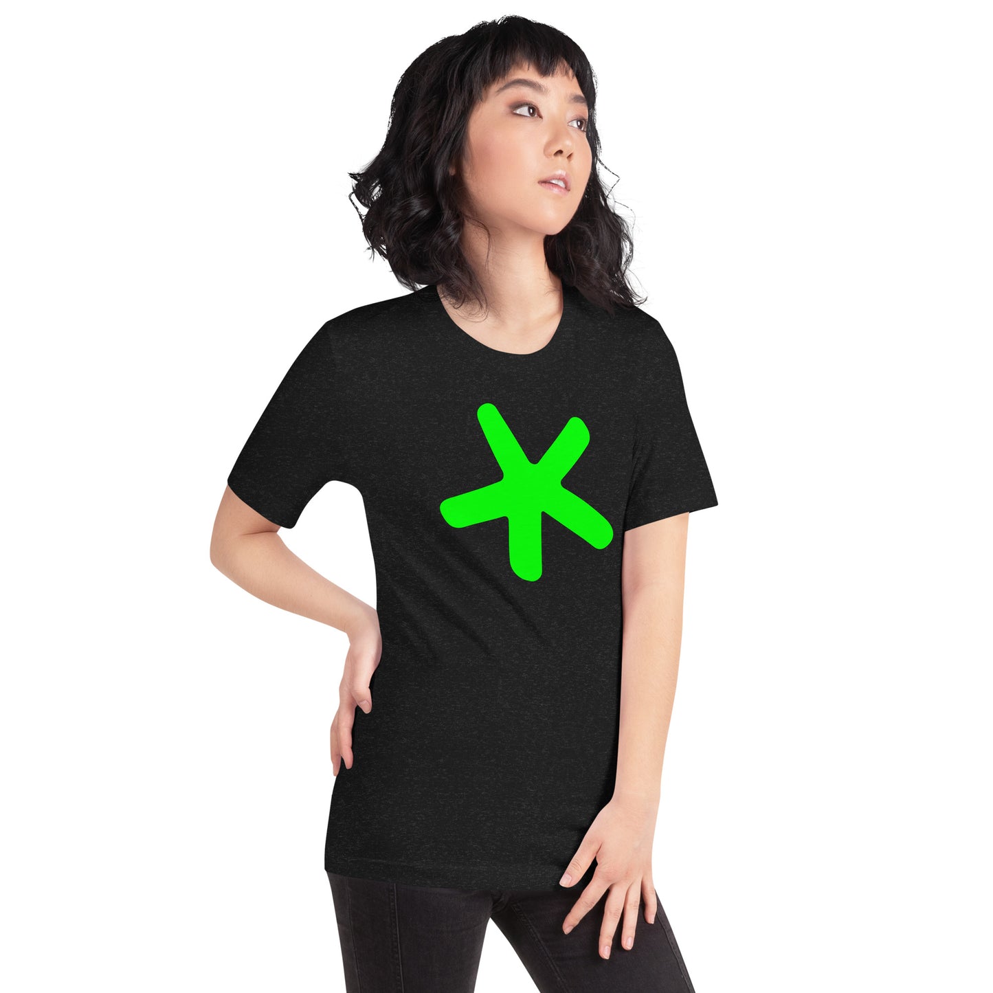 Sketch Book Design Green Star Unisex Retail Fit T-Shirts