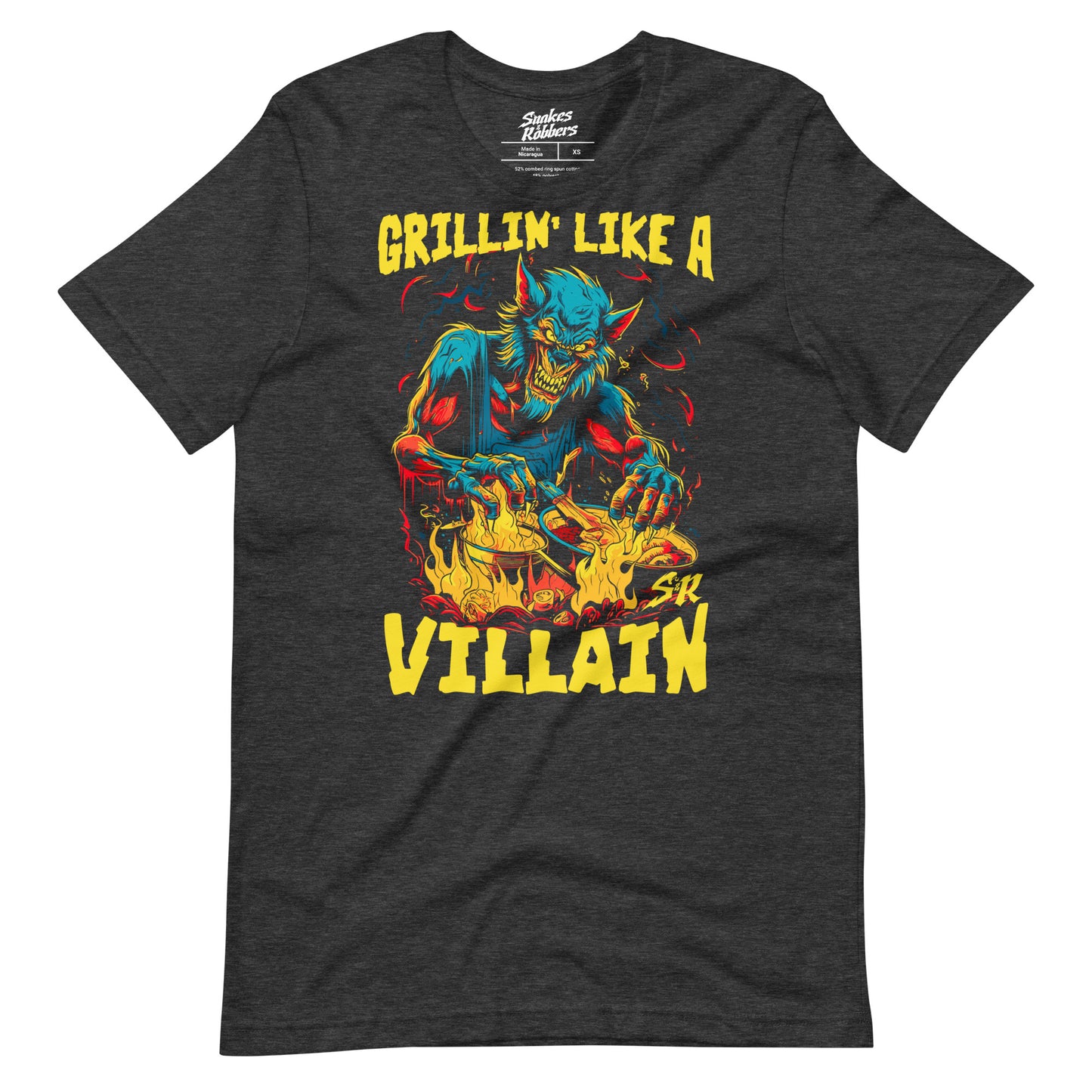 Grillin' like a Villain Werewolf Unisex Retail Fit T-Shirt