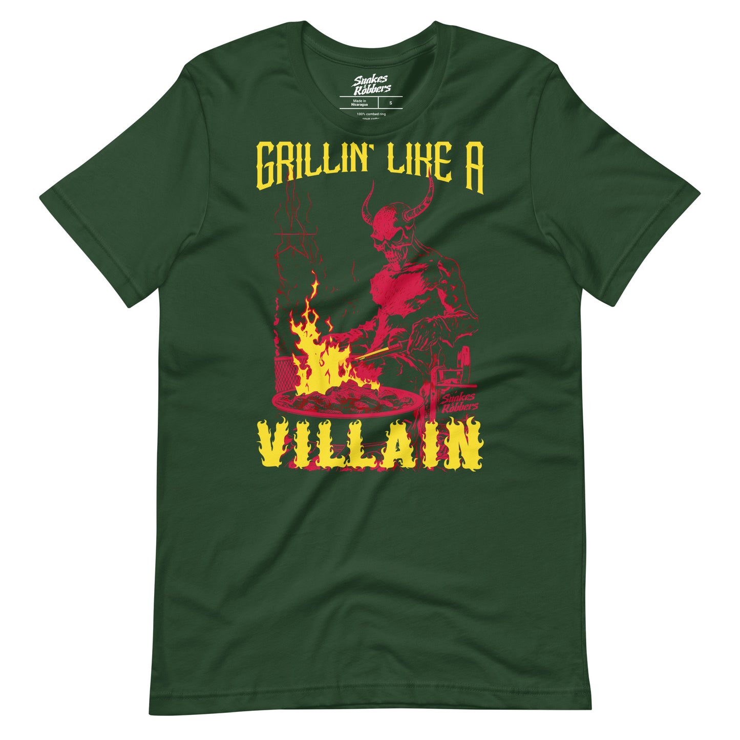 Grillin' like a Villain Devil Unisex Retail Fit T-Shirt