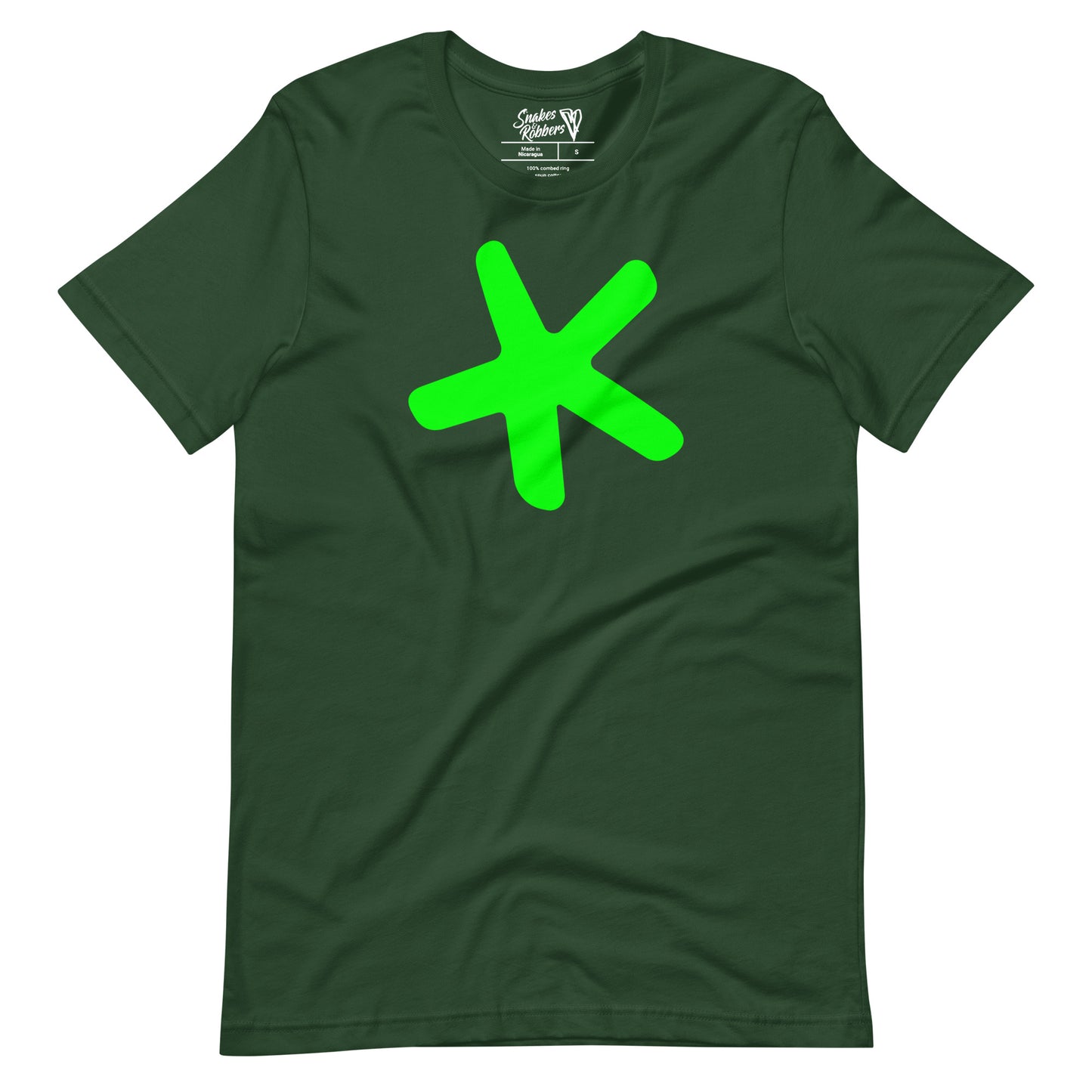 Sketch Book Design Green Star Unisex Retail Fit T-Shirts