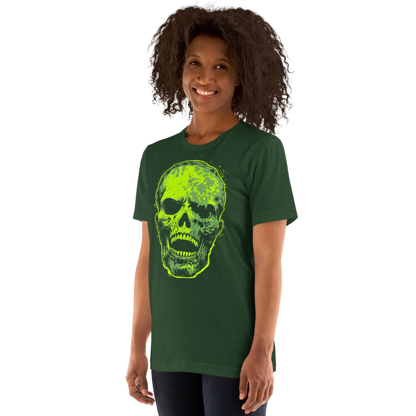 Forest Green Skull Unisex Retail Fit T-shirt