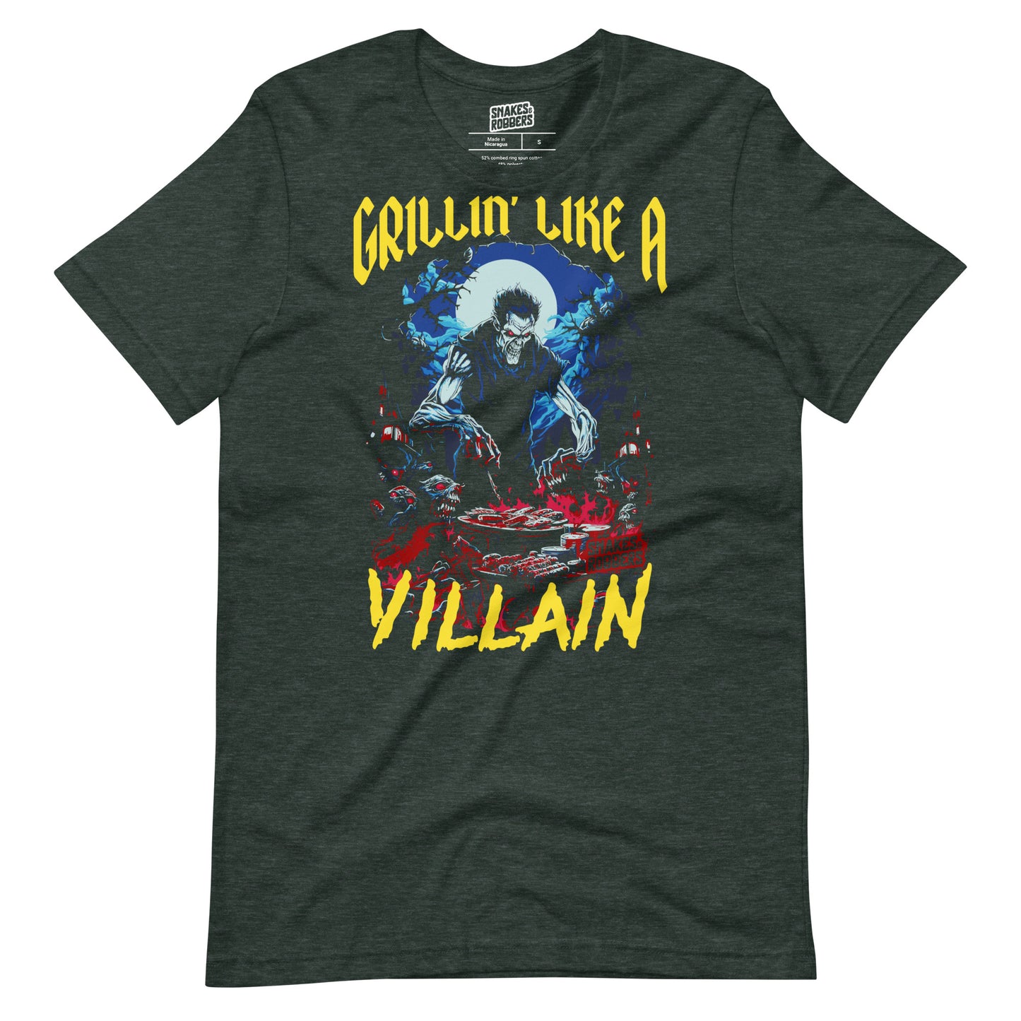 Grillin' like a Villain Ghoul Unisex Retail Fit T-Shirt