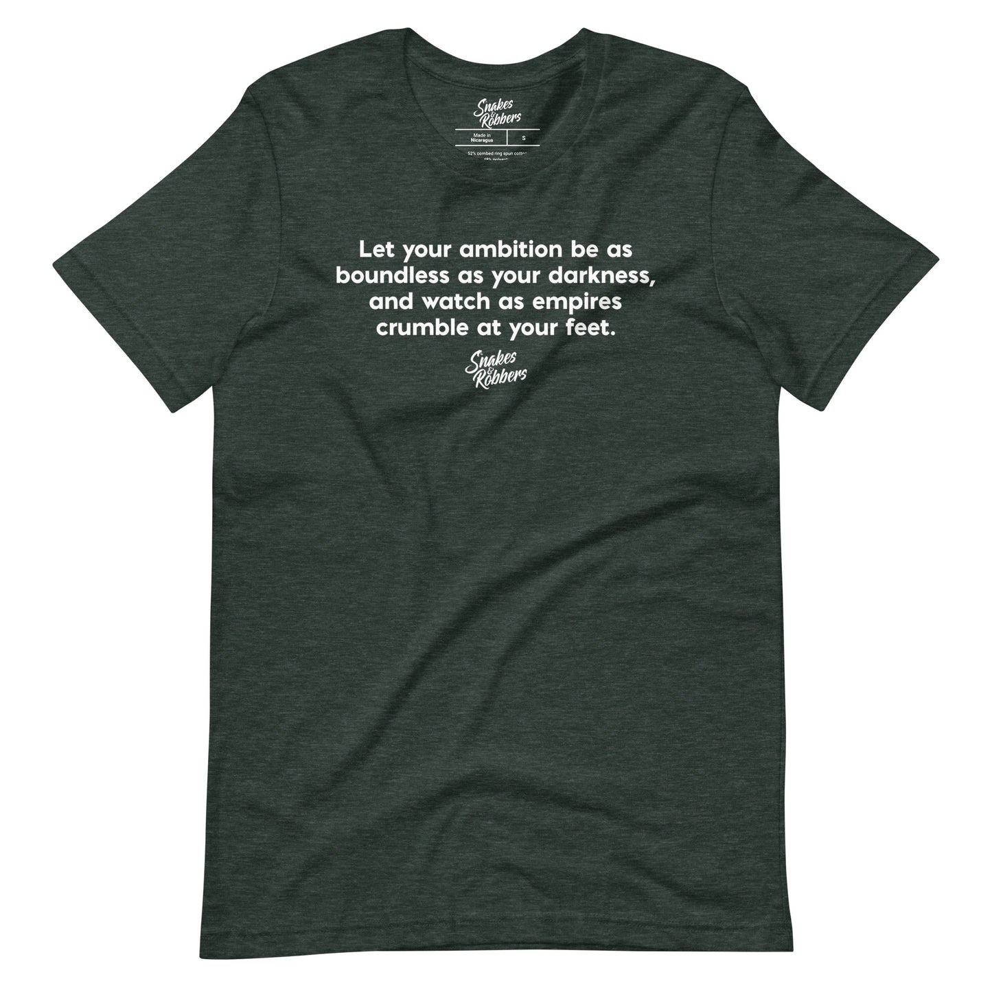 Let your ambition be as boundless as your darkness Unisex Retail Fit T-Shirt