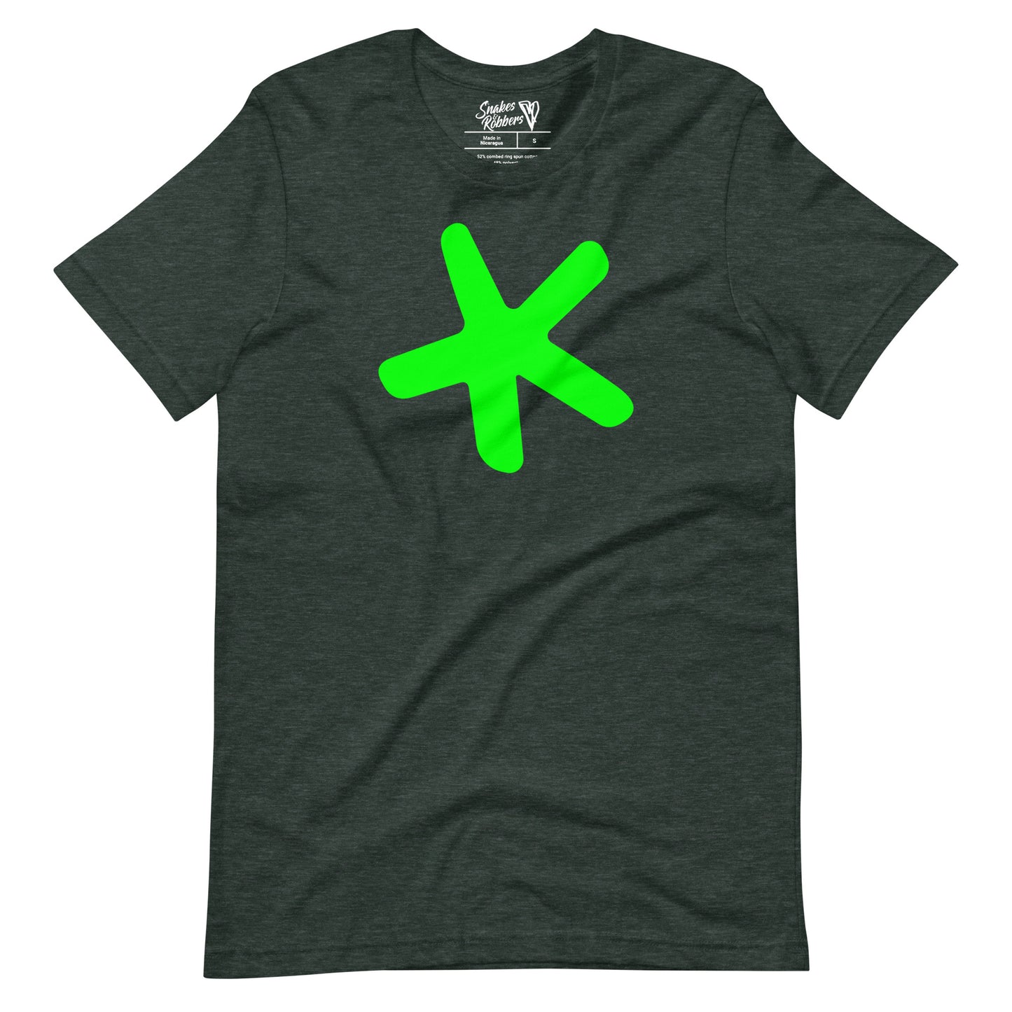 Sketch Book Design Green Star Unisex Retail Fit T-Shirts