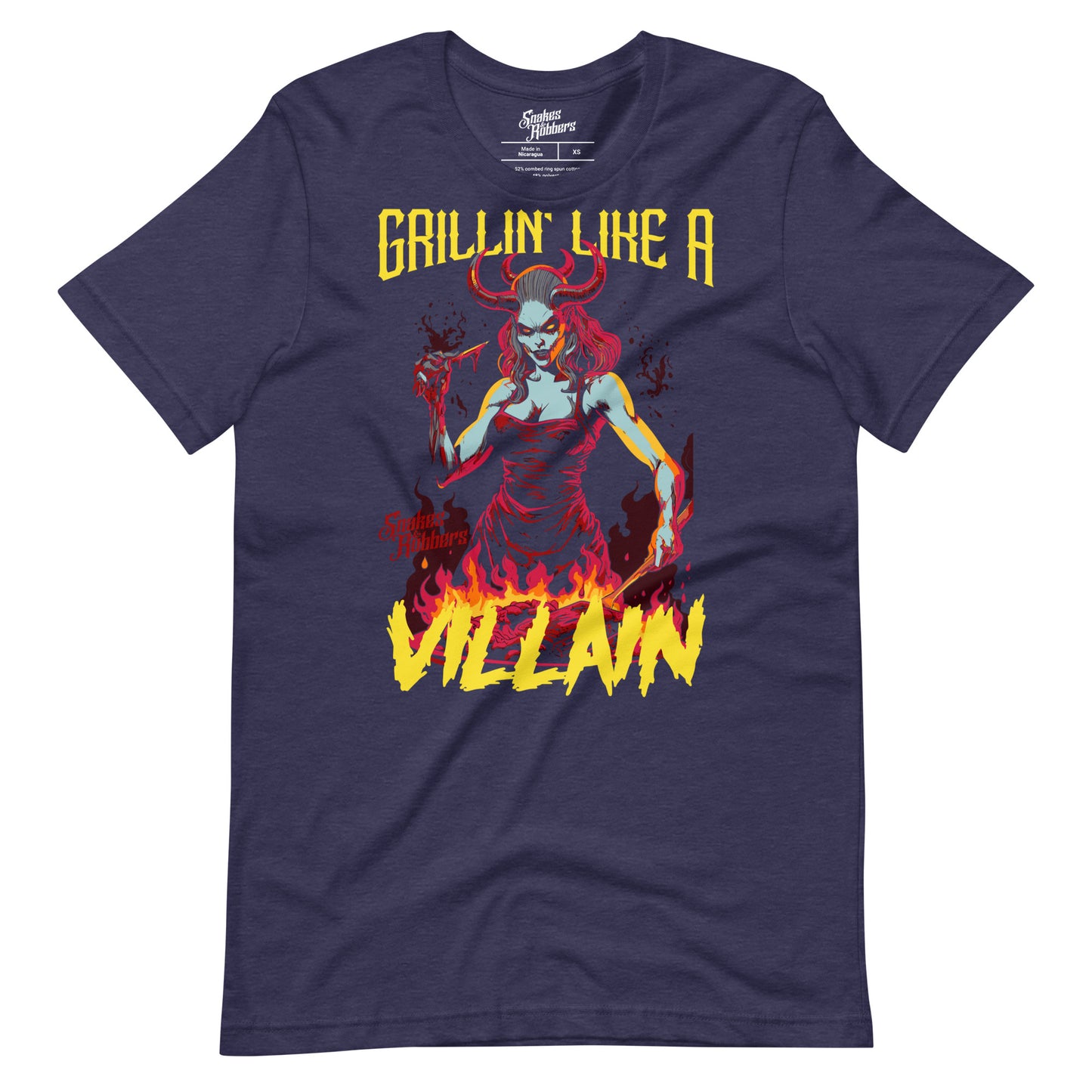 Grillin' Like a Villain Demoness Unisex Retail Fit T-Shirt