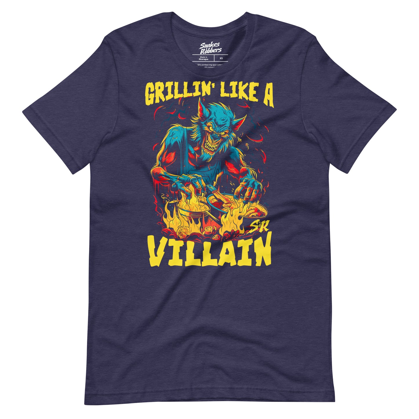 Grillin' like a Villain Werewolf Unisex Retail Fit T-Shirt