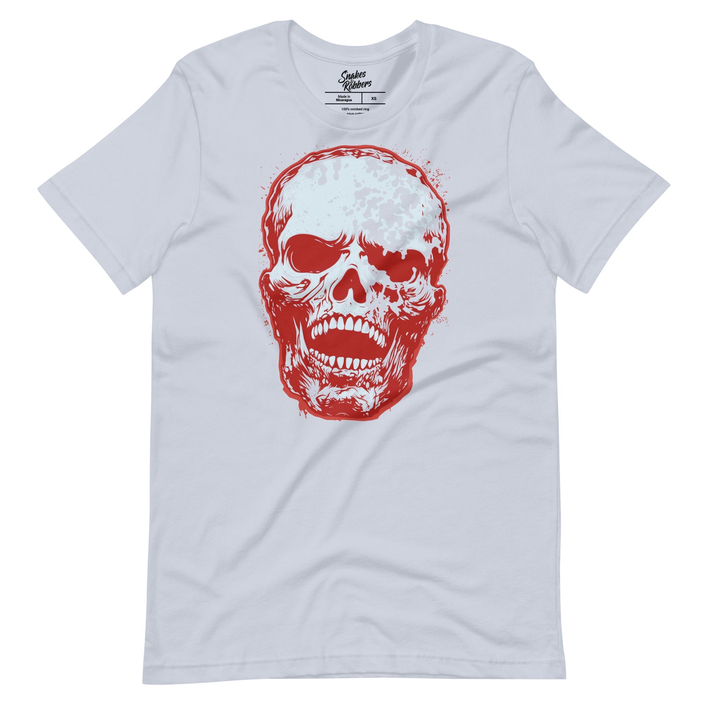 Light Blue Skull Unisex Retail Fit T-shirt