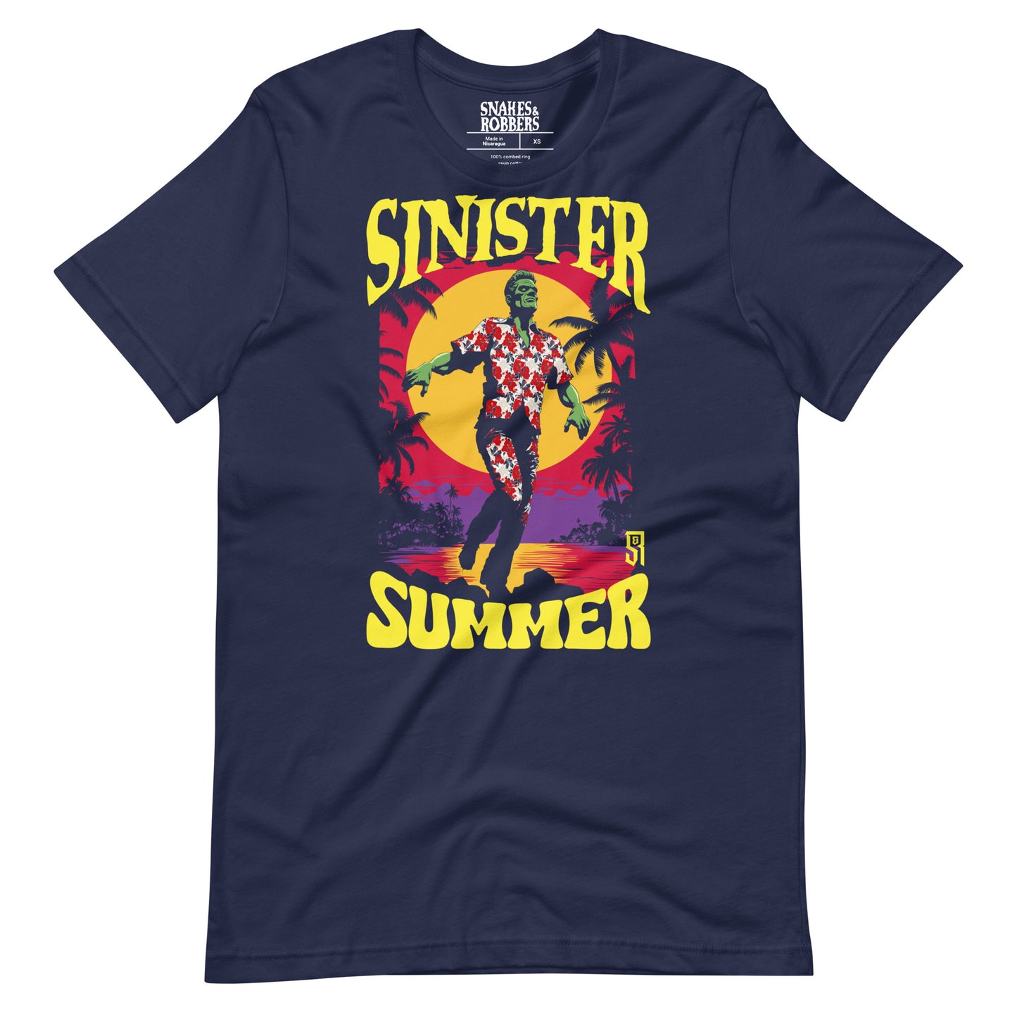 Sinister Summer Frankenstein Unisex Retail Fit T-Shirt