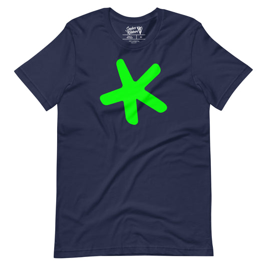 Sketch Book Design Green Star Unisex Retail Fit T-Shirts