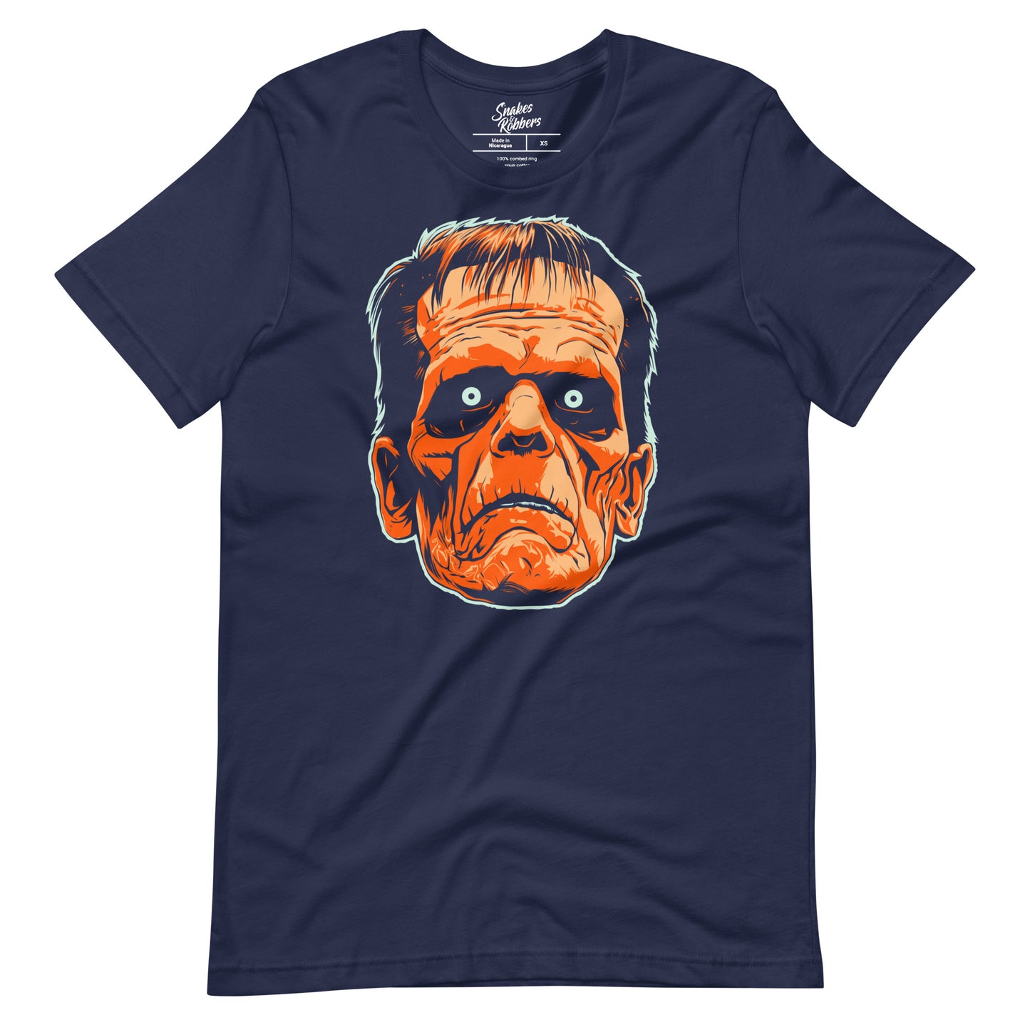 Navy Frankenstein's Monster Unisex Retail Fit T-shirt