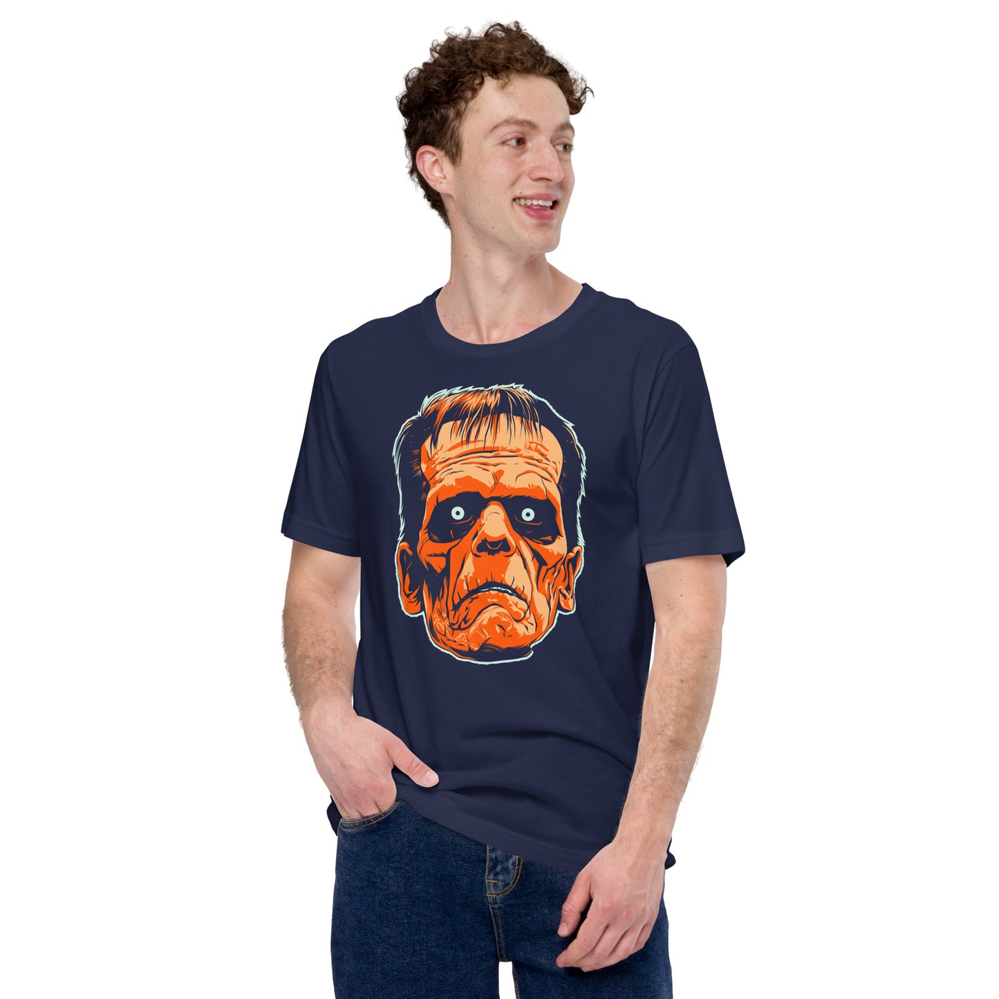 Navy Frankenstein's Monster Unisex Retail Fit T-shirt