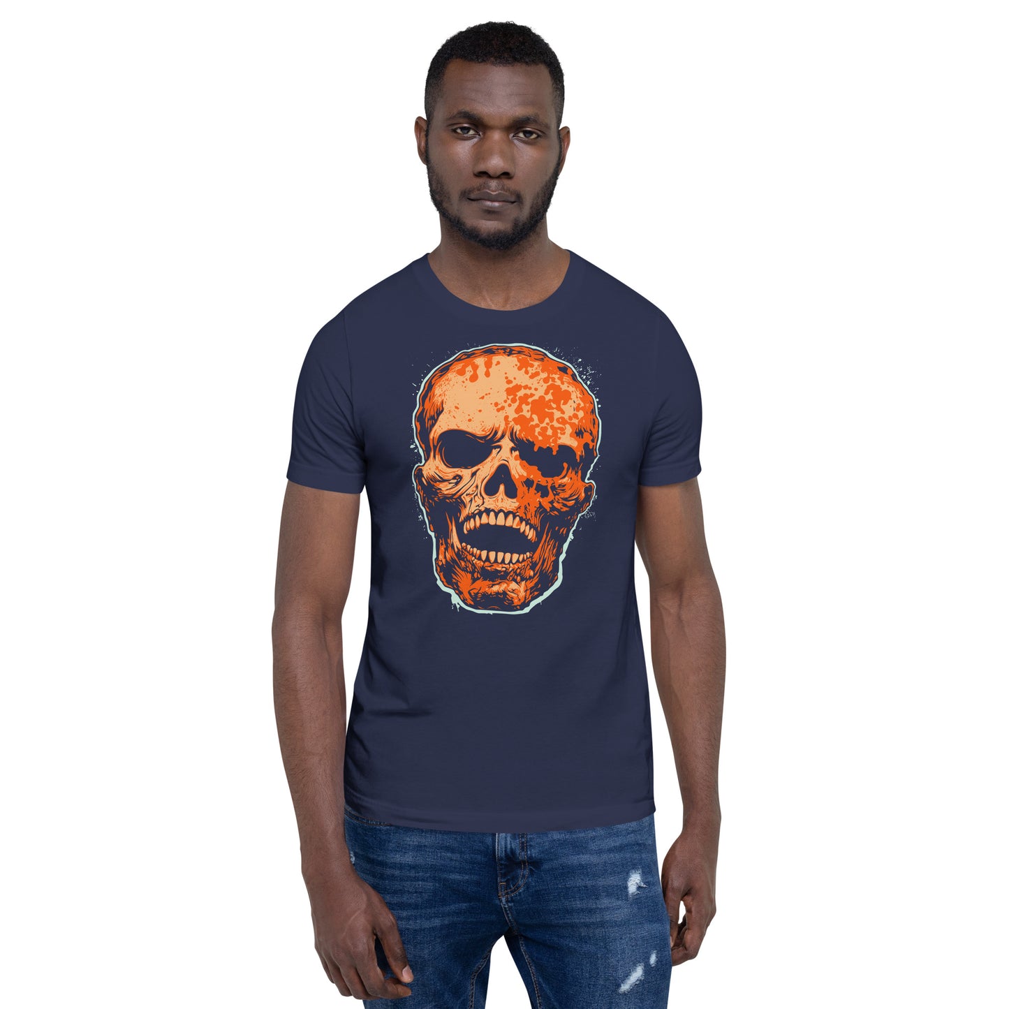 Navy Skull Unisex Retail Fit T-shirt