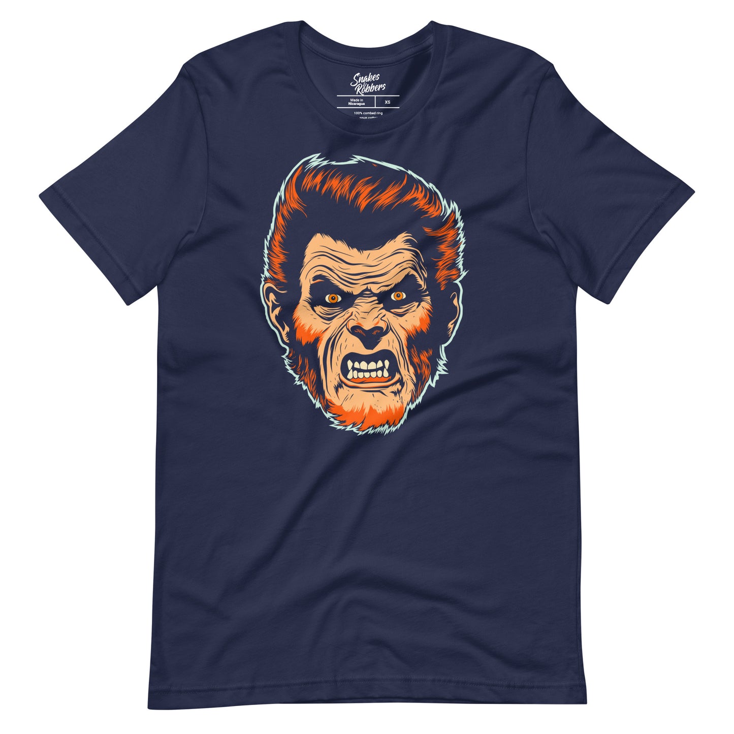 Navy Wolfman Unisex Retail Fit T-shirt