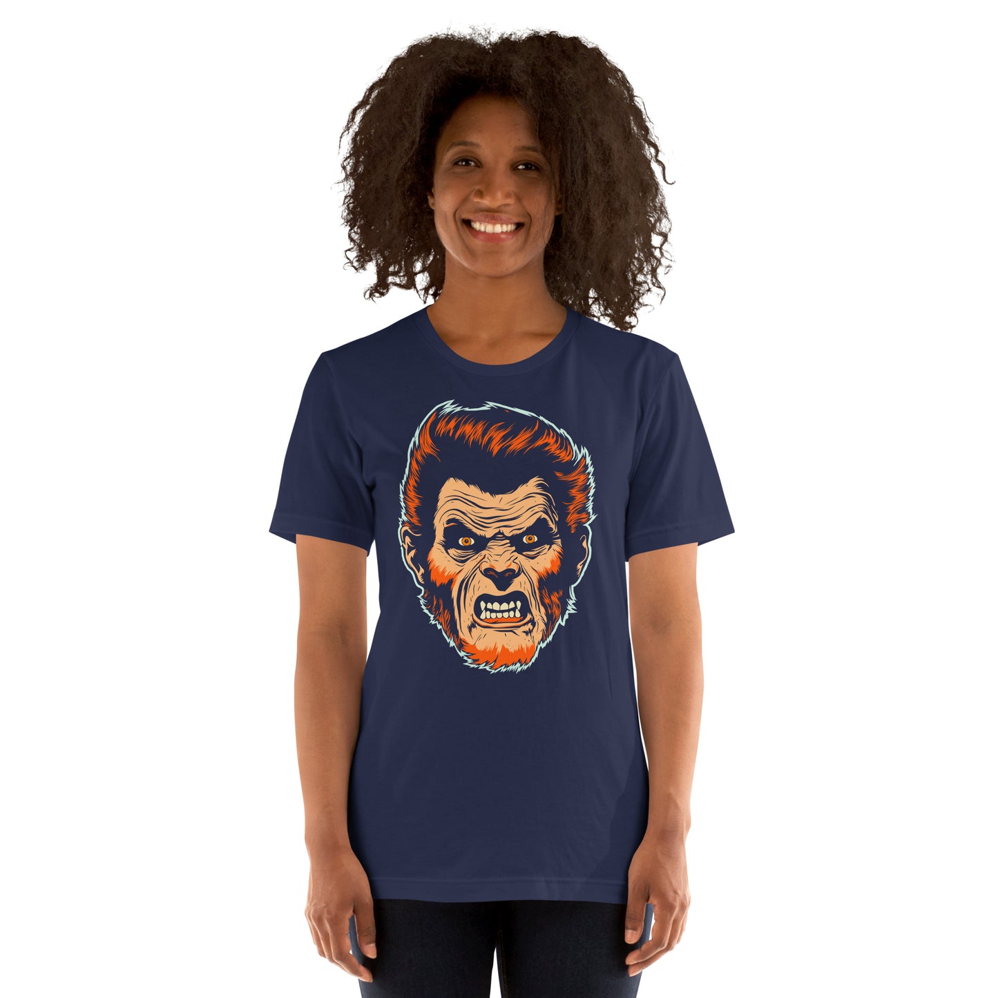 Navy Wolfman Unisex Retail Fit T-shirt