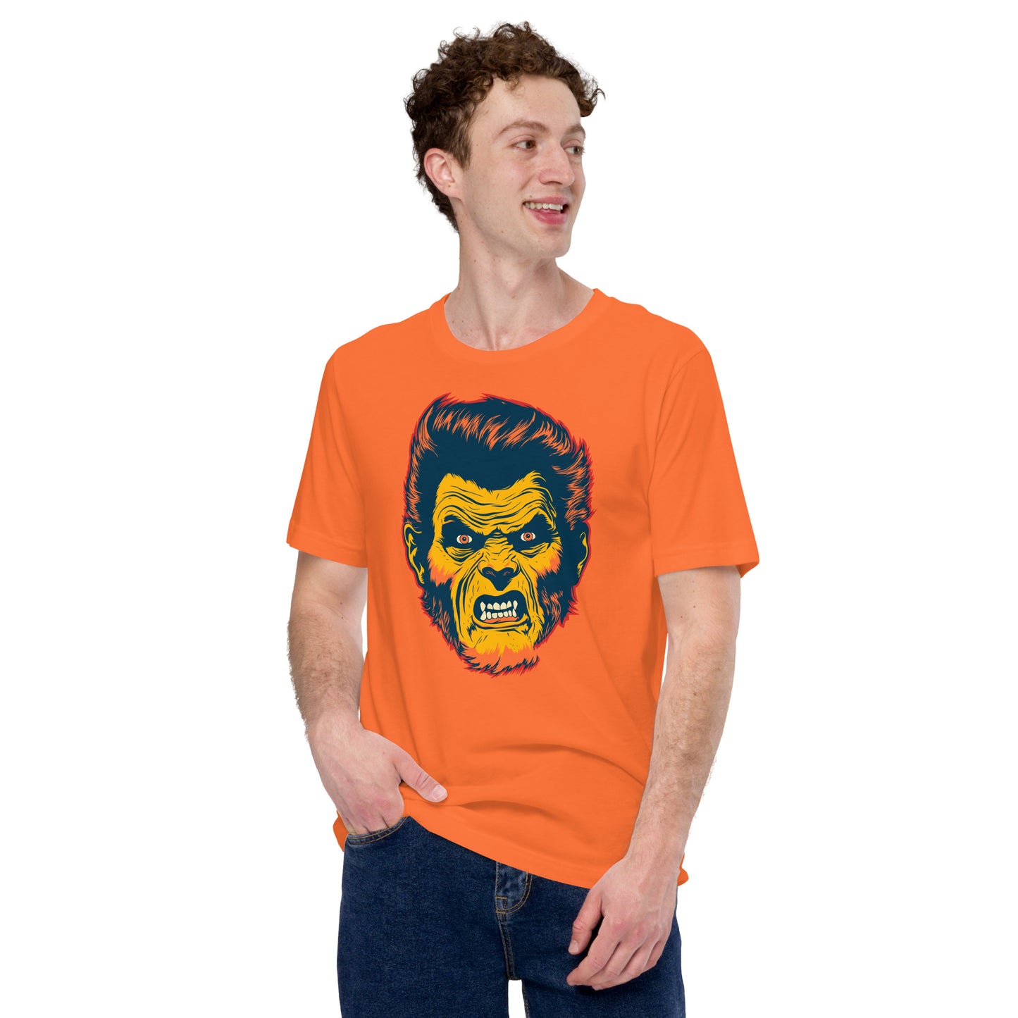 Orange Wolfman Unisex Retail Fit T-shirt