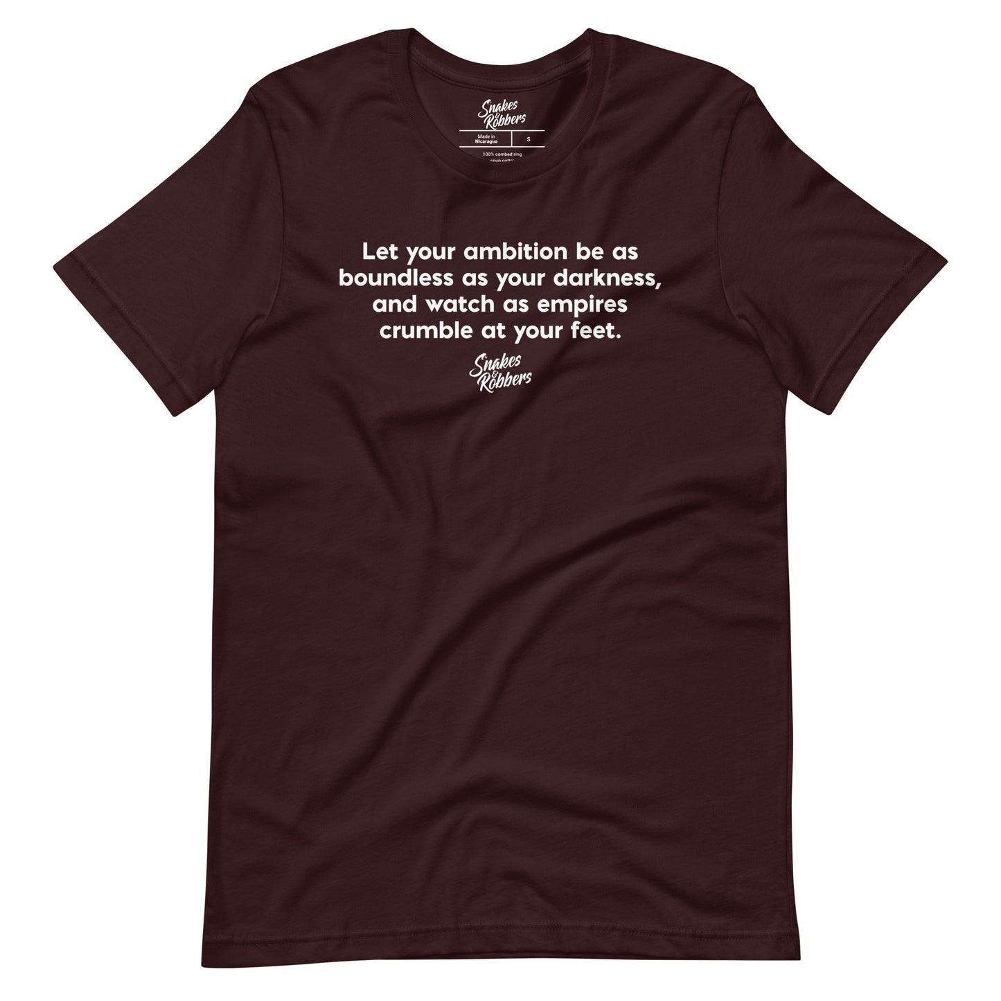 Let your ambition be as boundless as your darkness Unisex Retail Fit T-Shirt