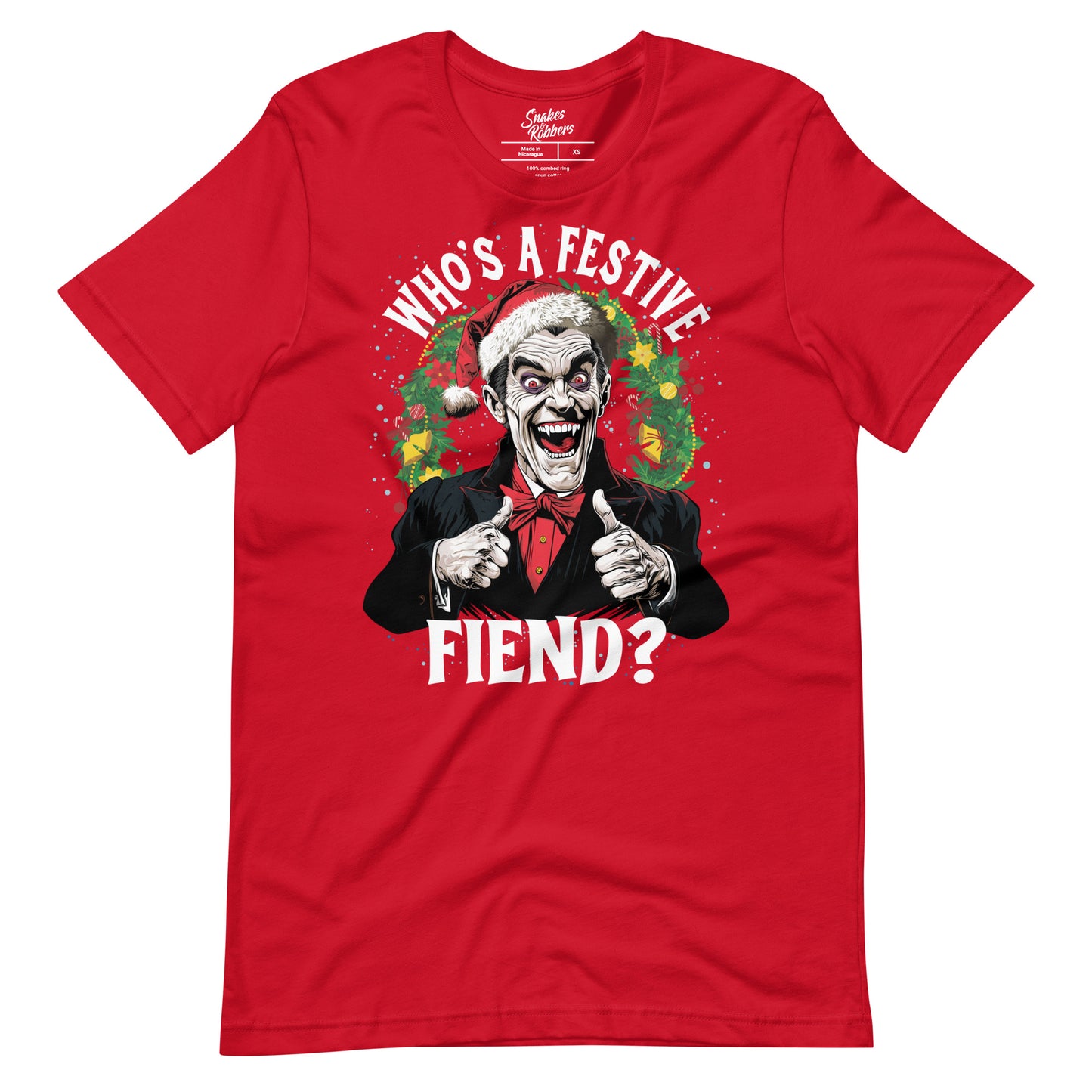 Who's a Festive Fiend? Unisex Retail Fit T-Shirt