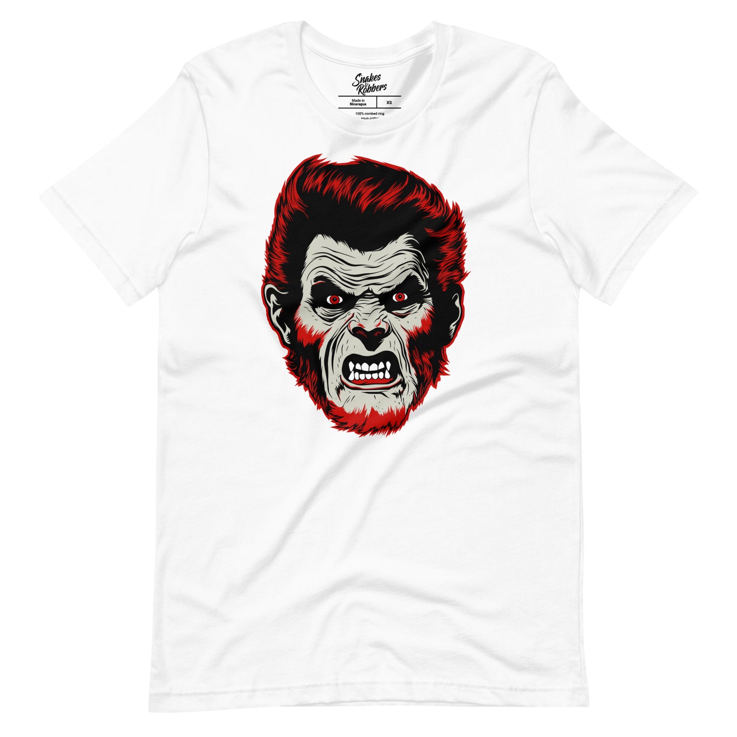 White Wolfman Unisex Retail Fit T-shirt