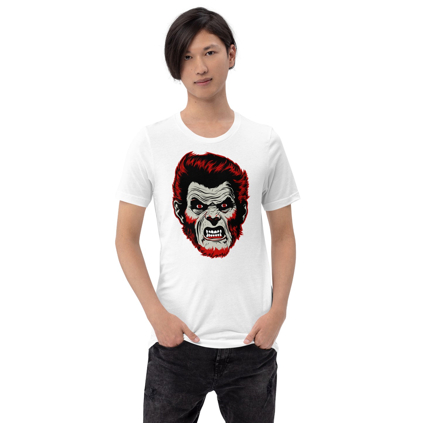 White Wolfman Unisex Retail Fit T-shirt