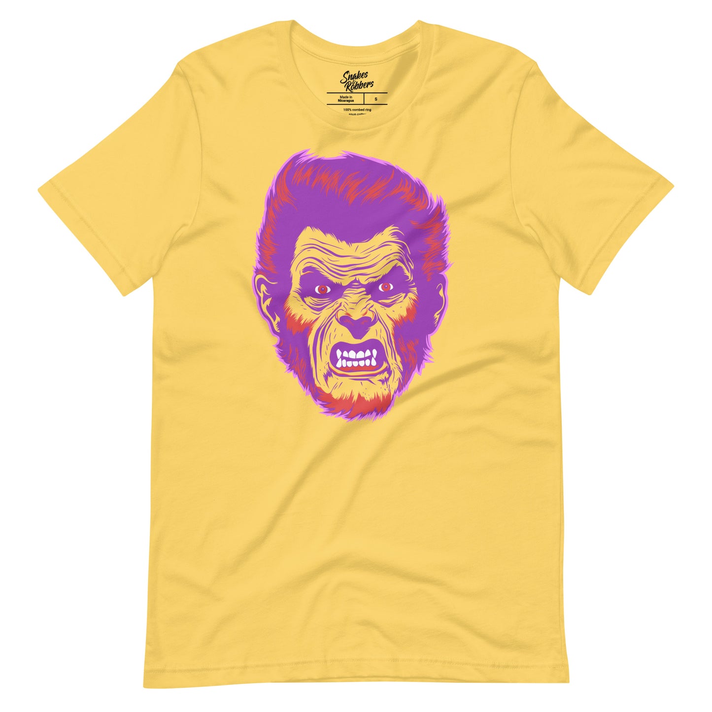 Yellow Wolfman Unisex Retail Fit T-shirt