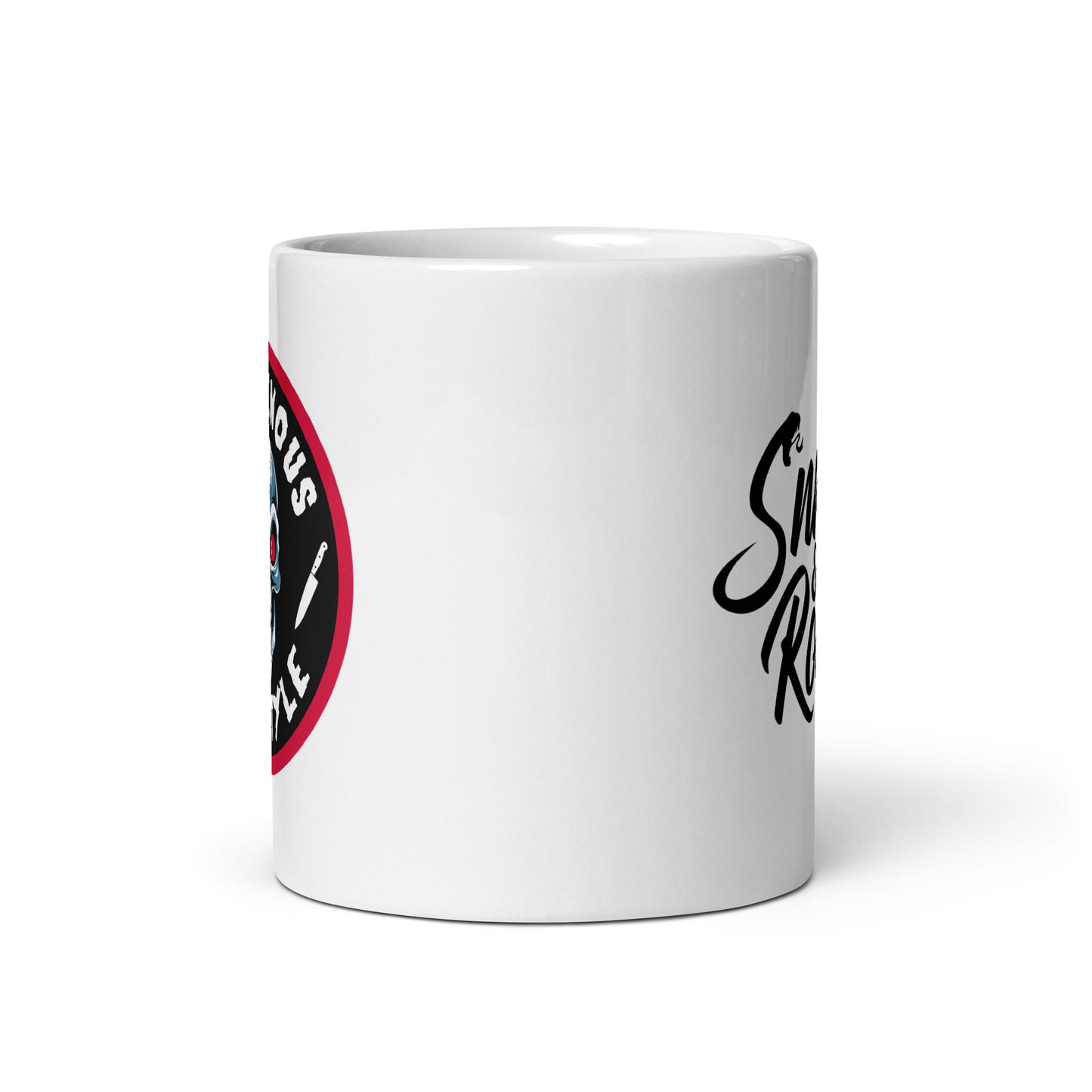 Villainous Lifestyle - Snakes & Robbers White glossy mug