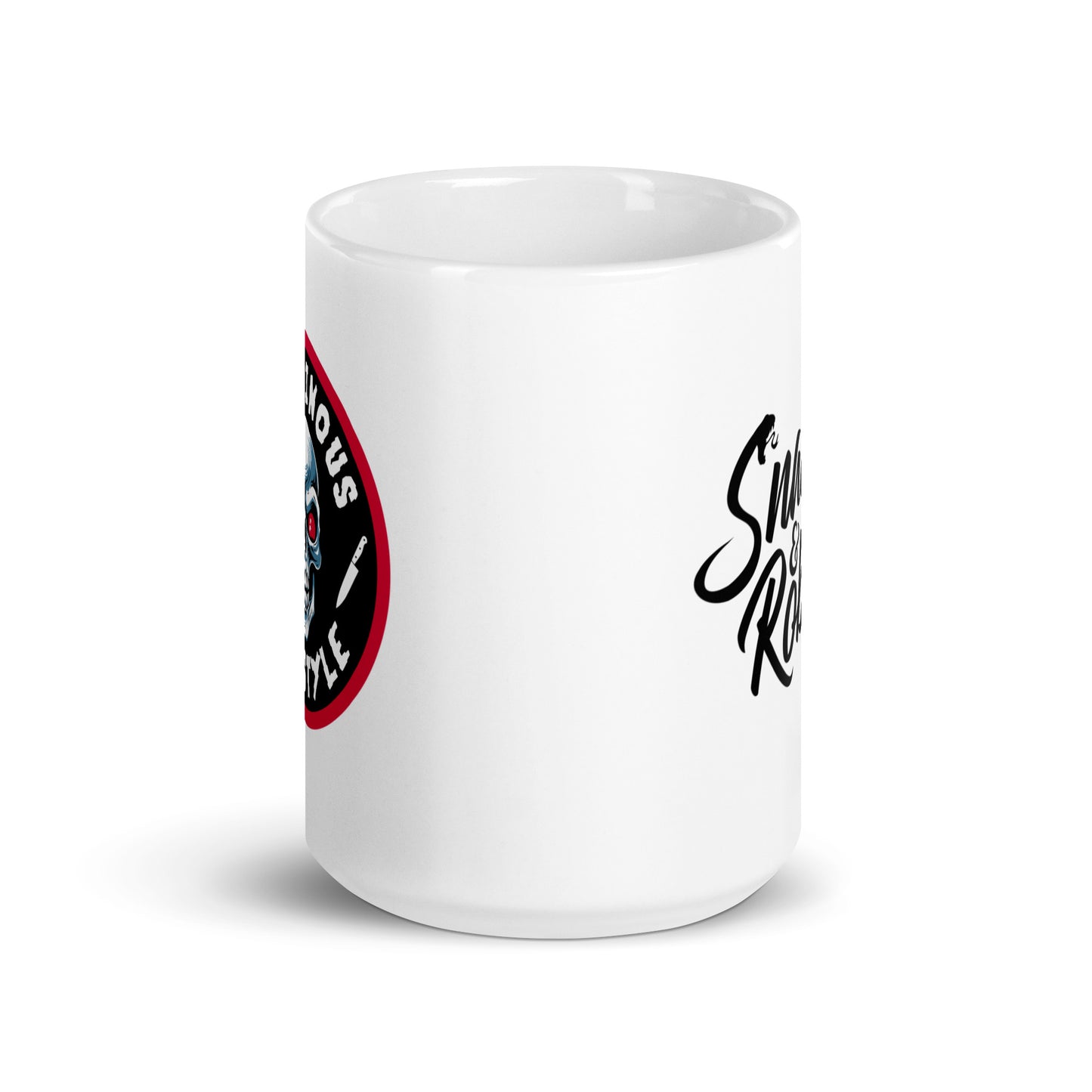 Villainous Lifestyle - Snakes & Robbers White glossy mug