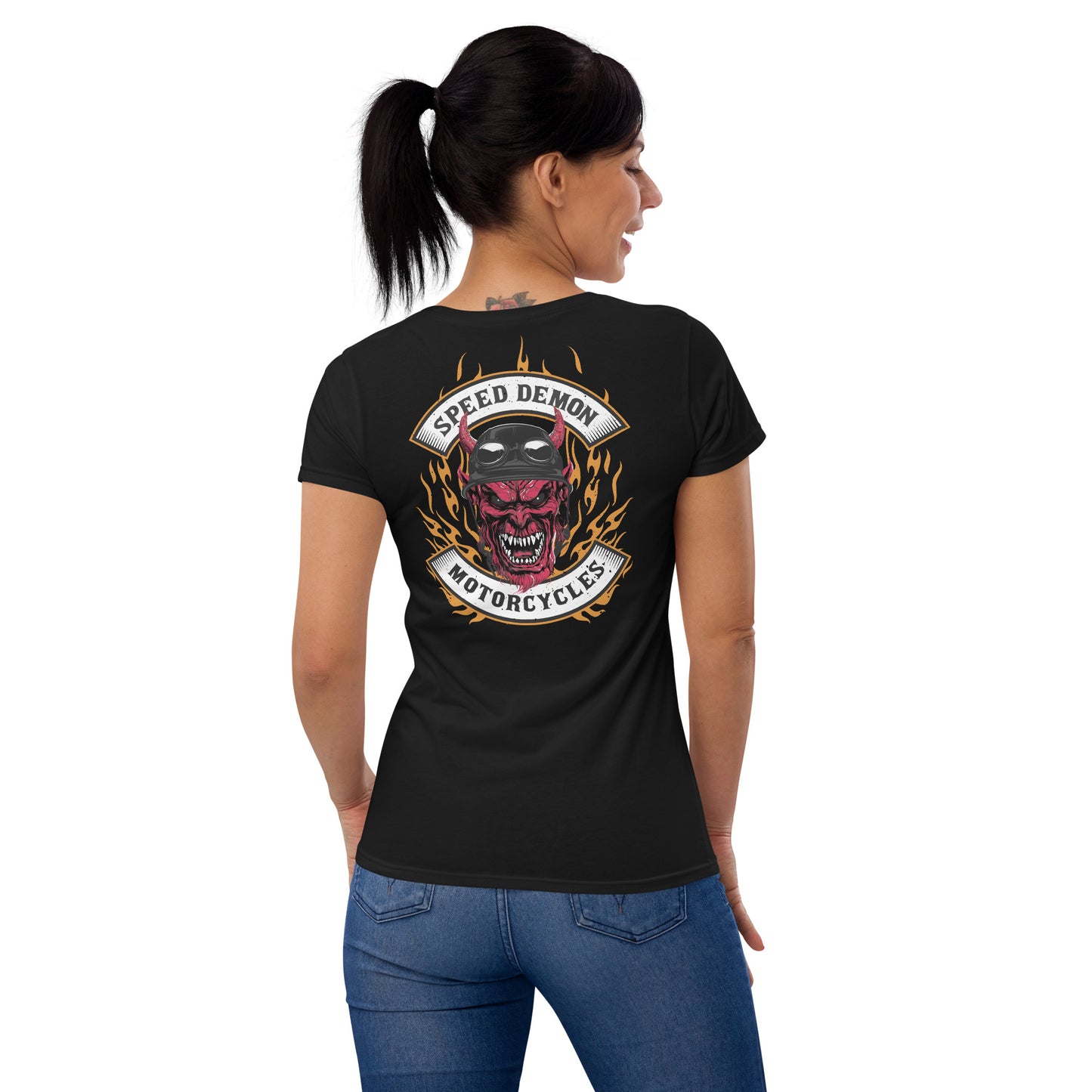 Speed Demon Full Back Women's Fashion Fit T-shirt